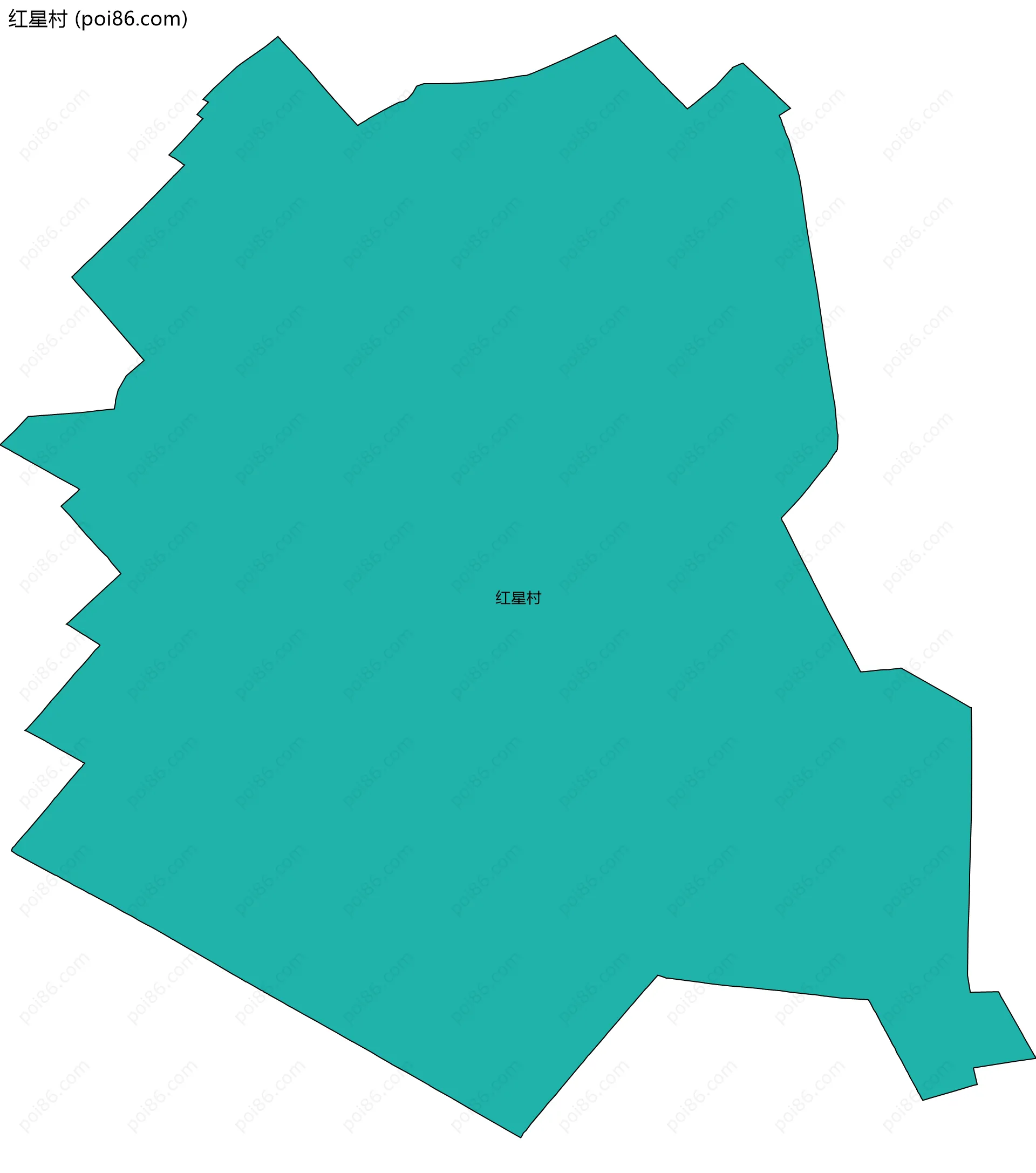 红星村边界地图