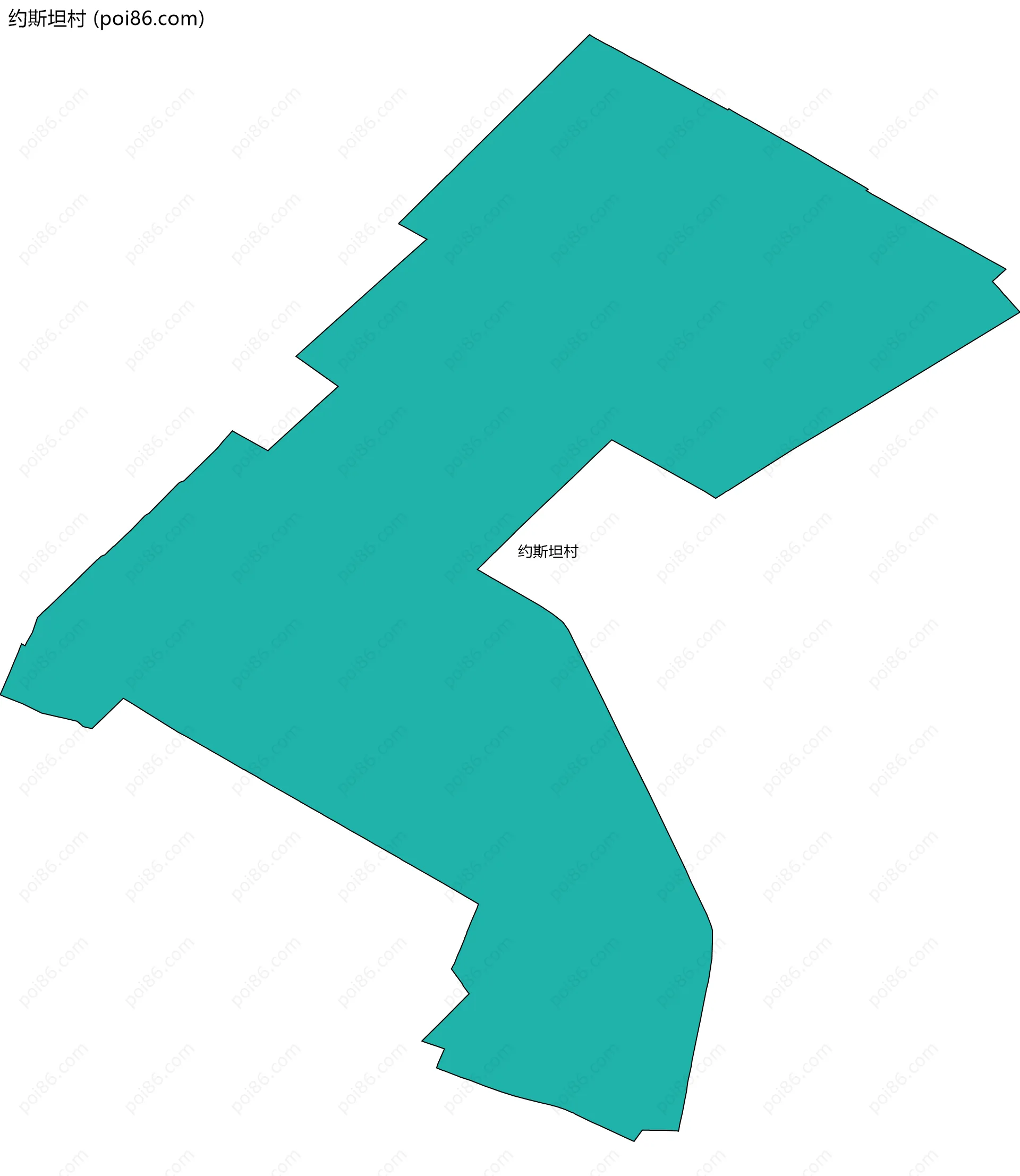 约斯坦村边界地图