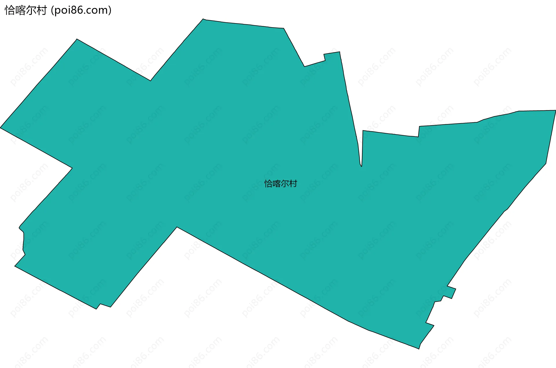 恰喀尔村边界地图