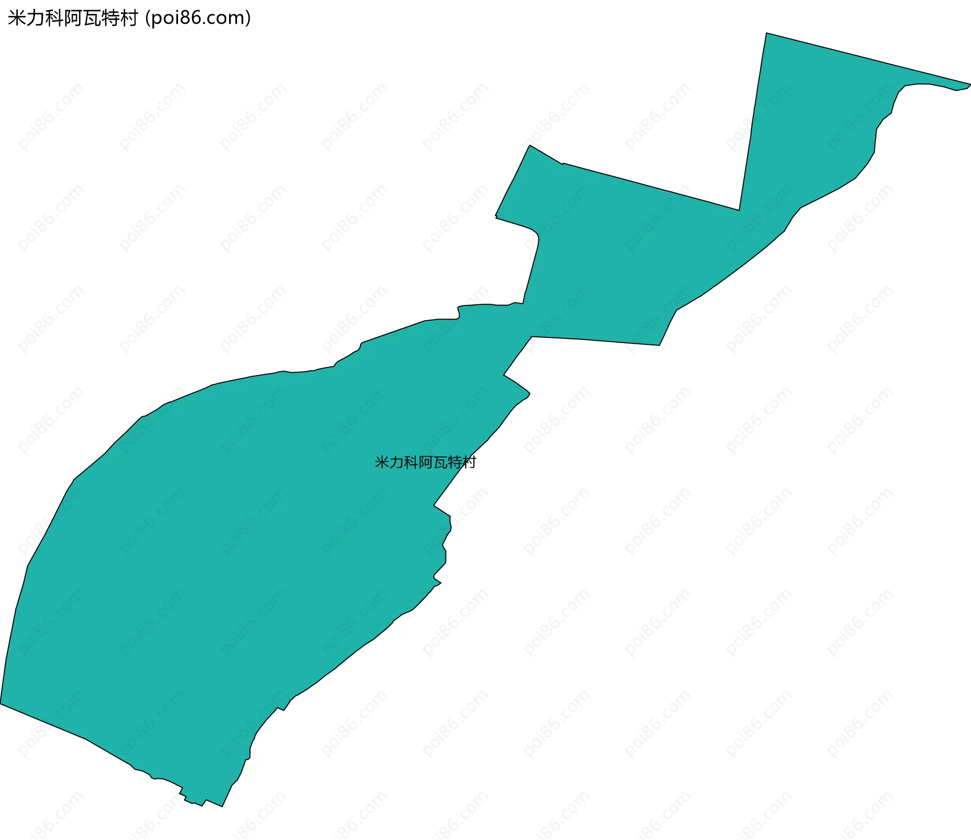 米力科阿瓦特村边界地图