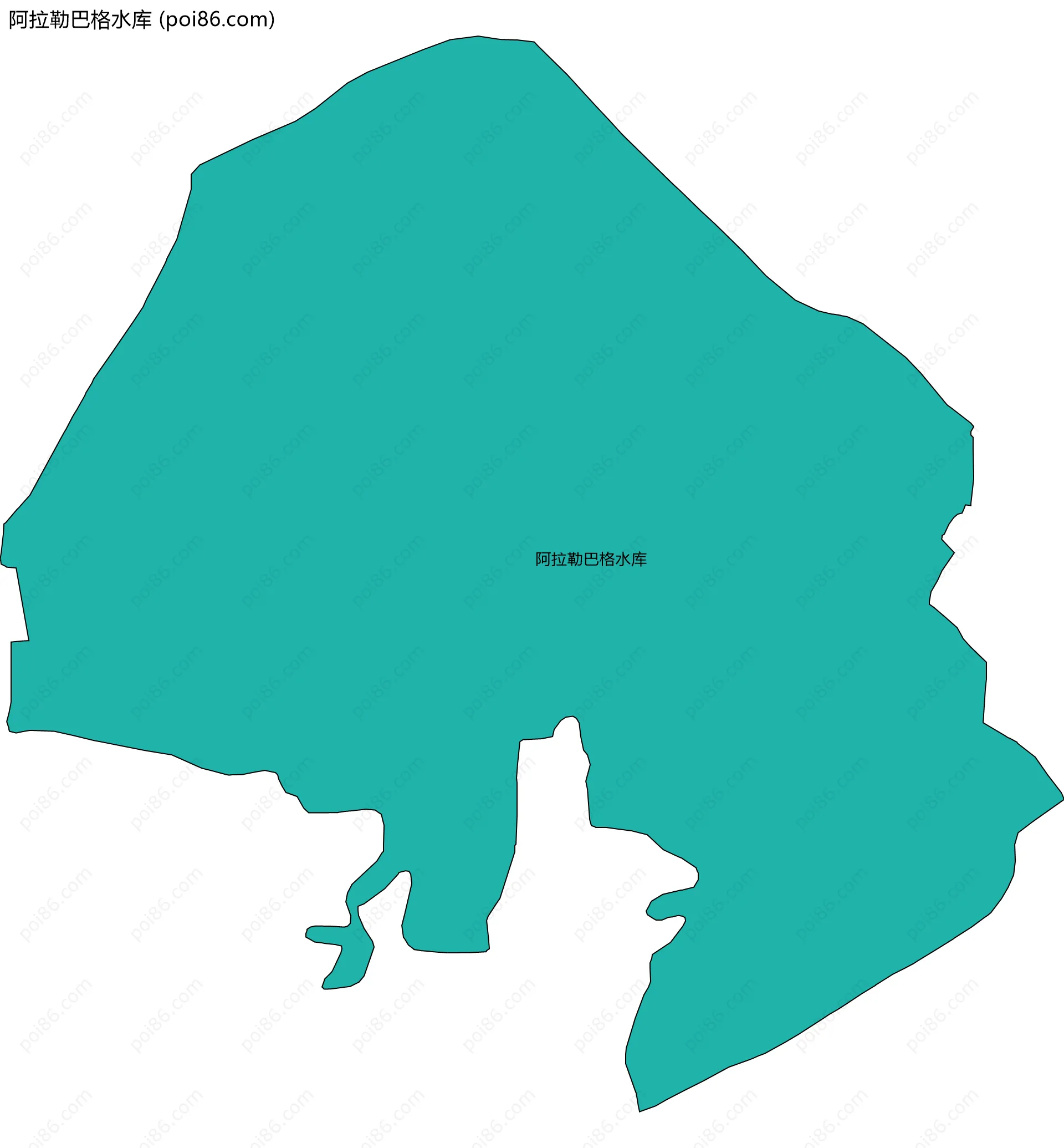 阿拉勒巴格水库边界地图