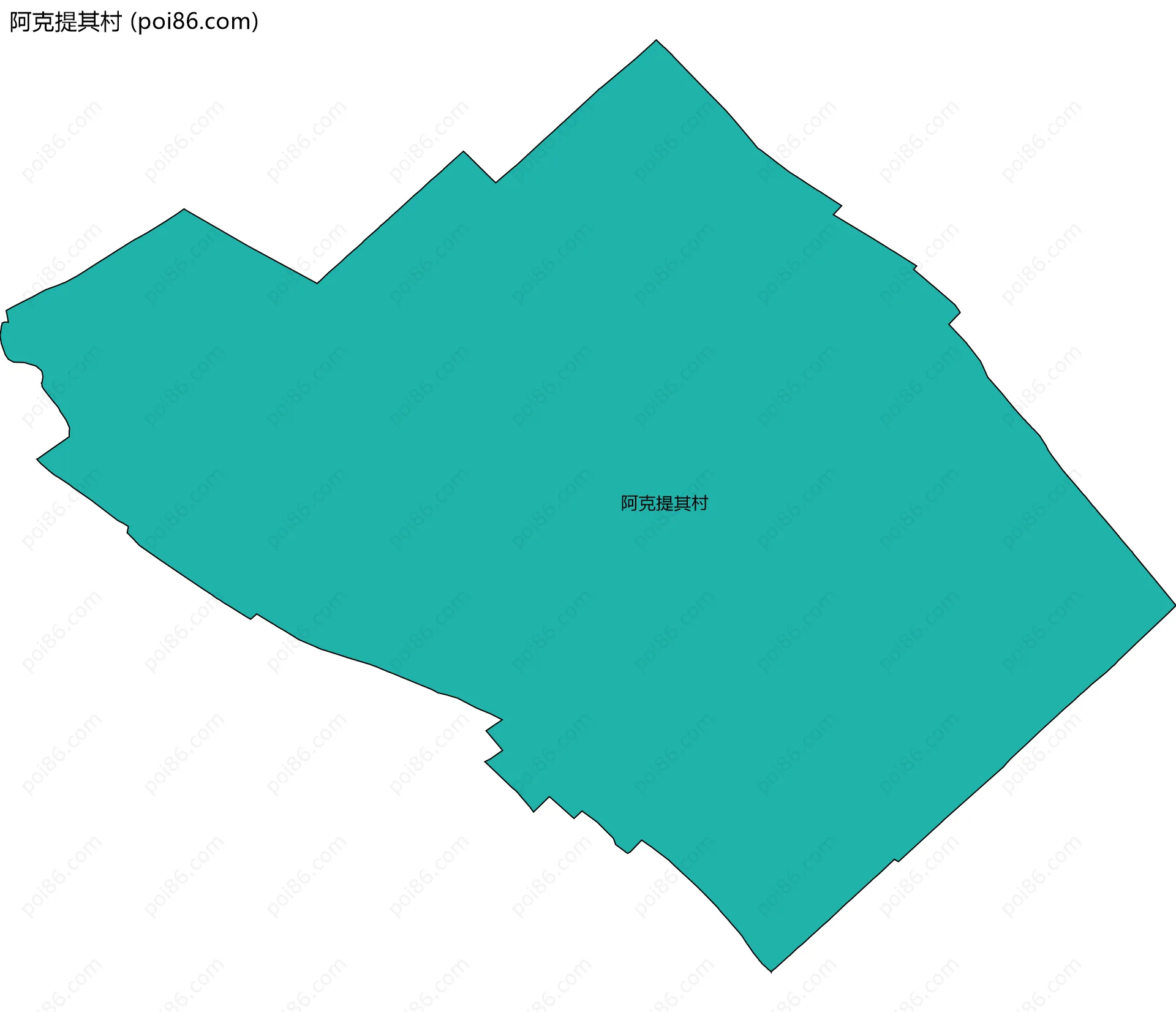 阿克提其村边界地图