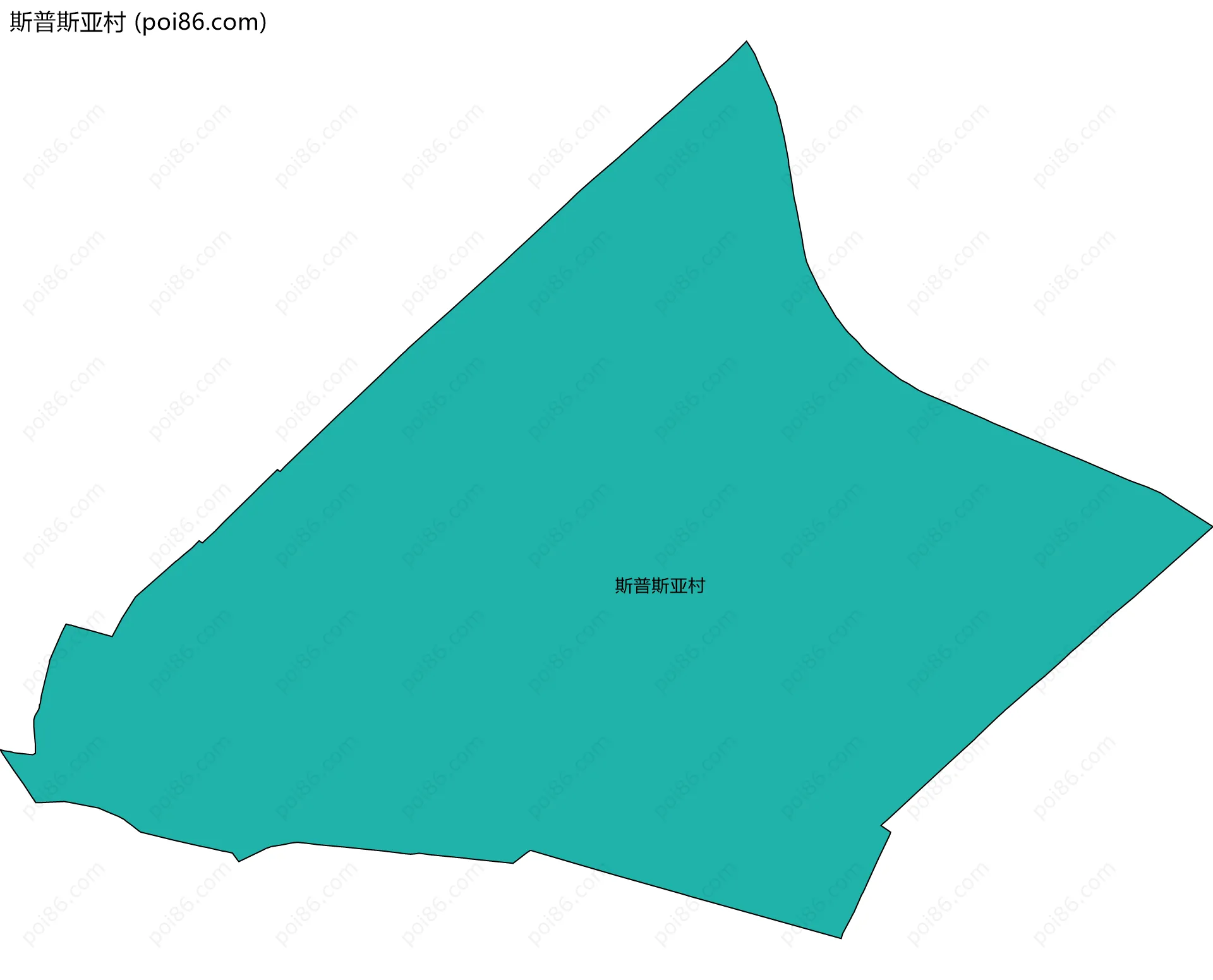 斯普斯亚村边界地图