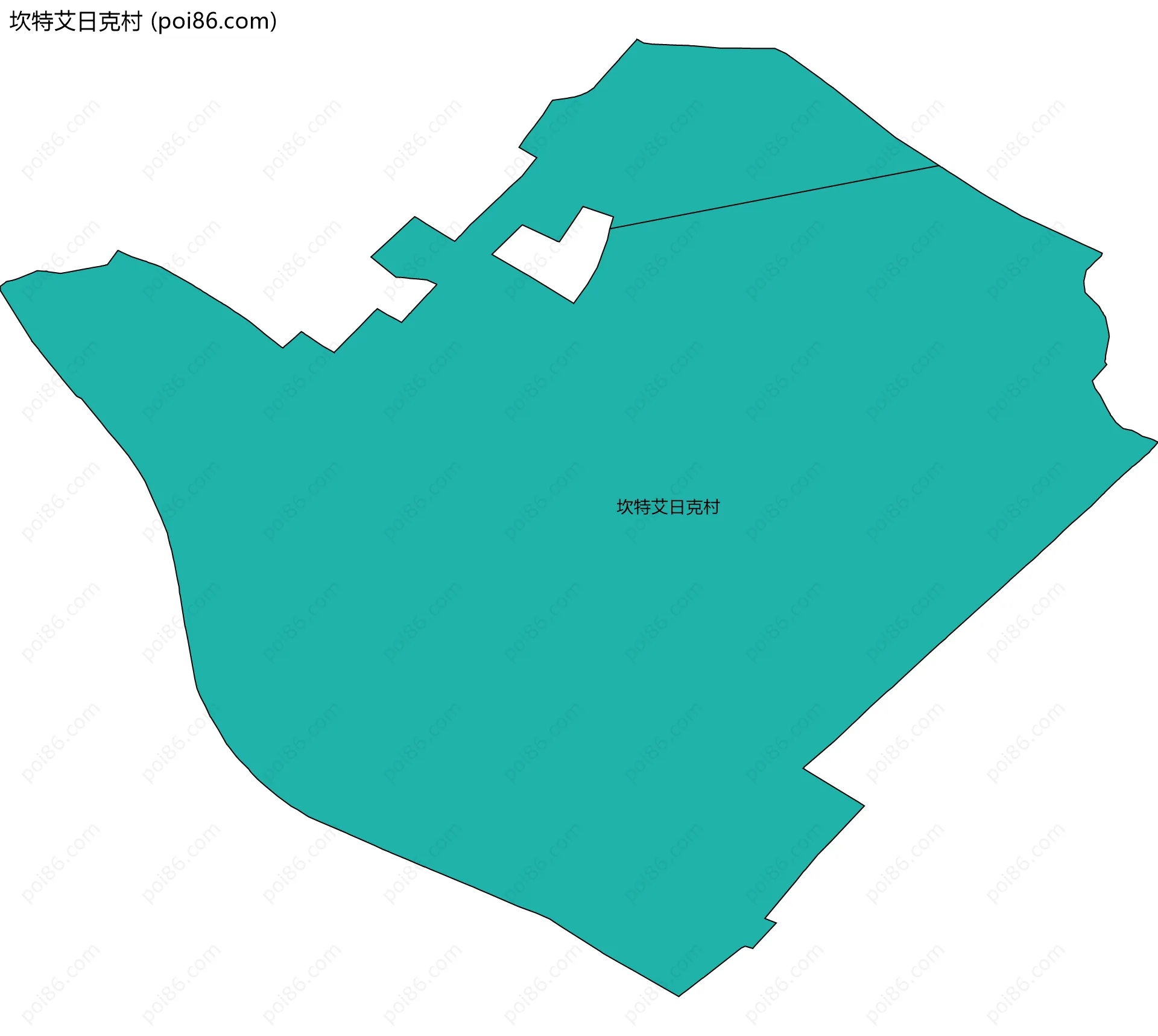 坎特艾日克村边界地图