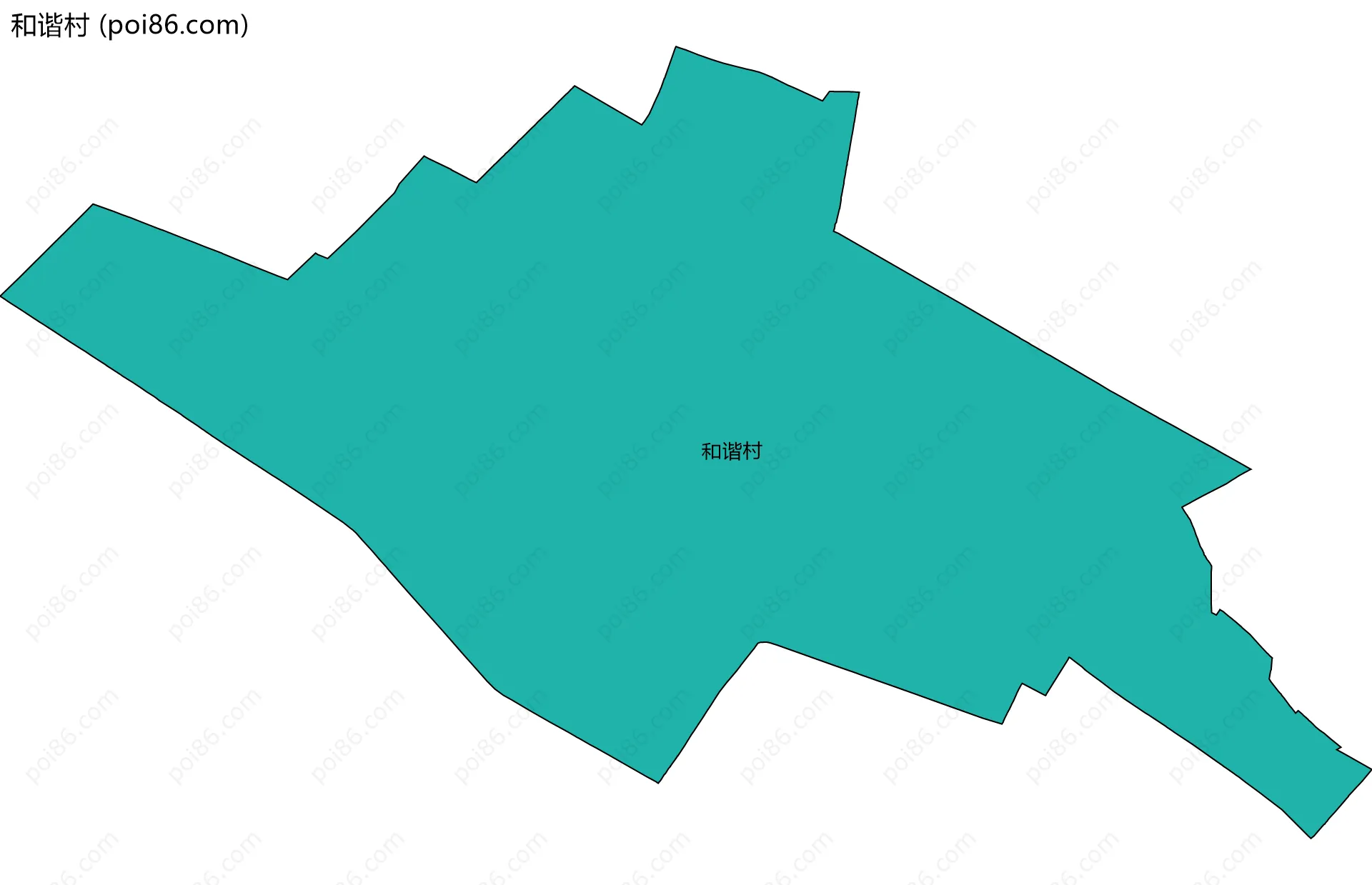 和谐村边界地图