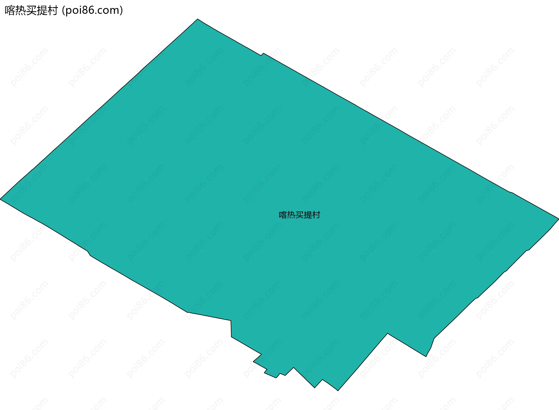 喀热买提村边界地图