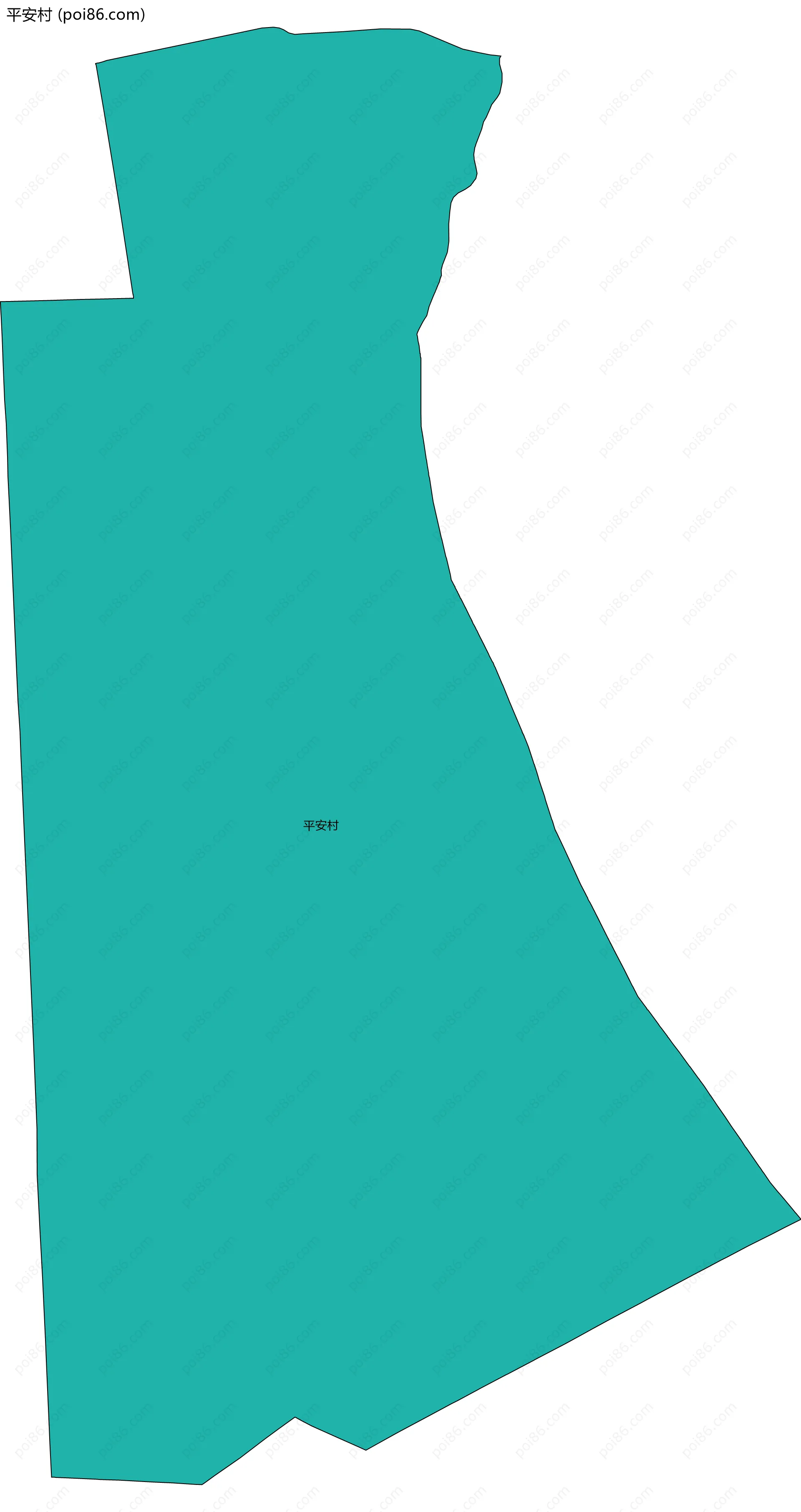 平安村边界地图