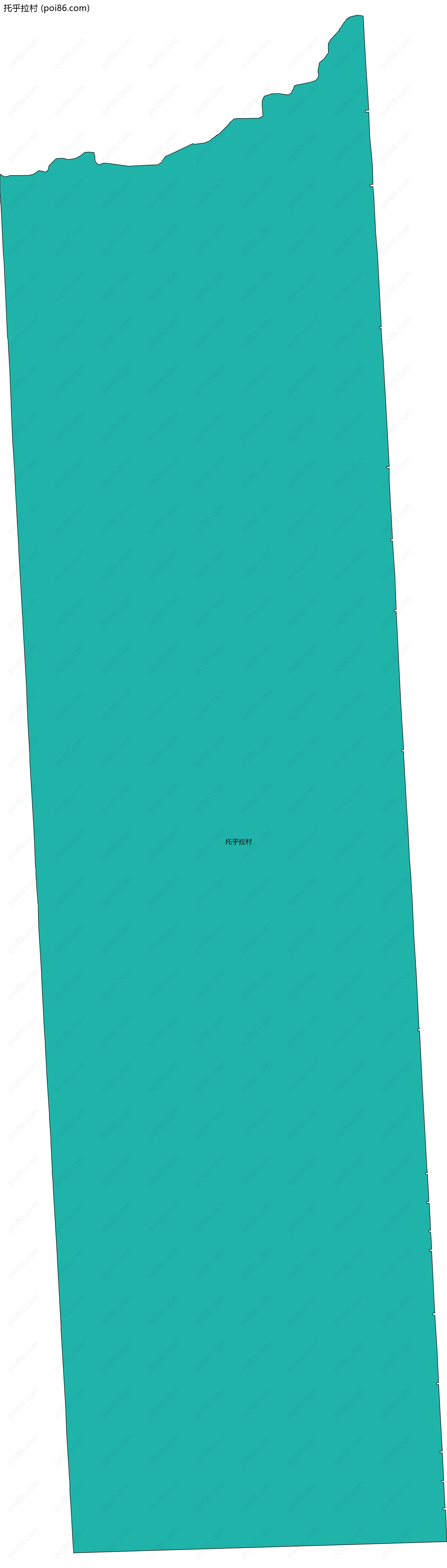 托乎拉村边界地图
