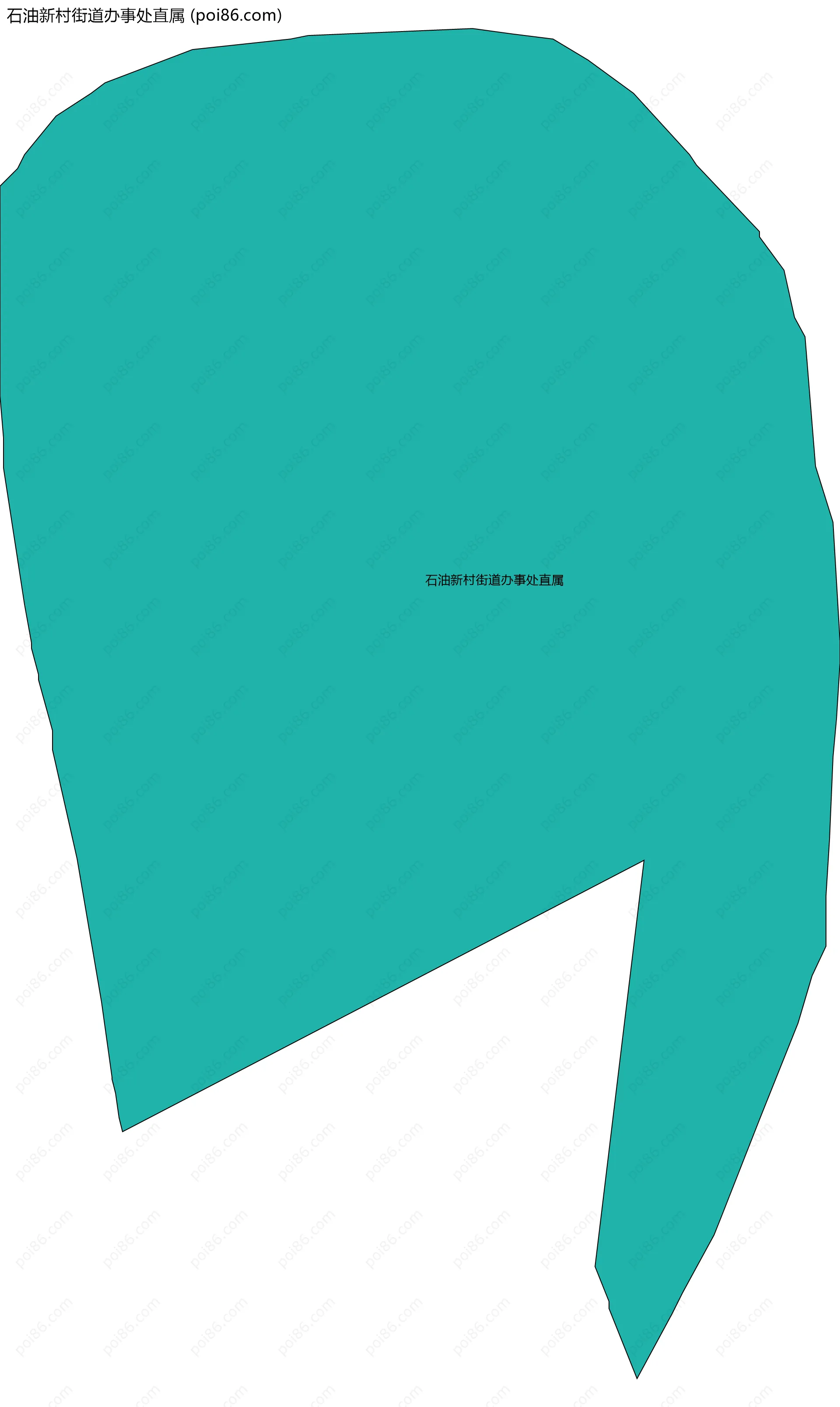 石油新村街道办事处直属边界地图