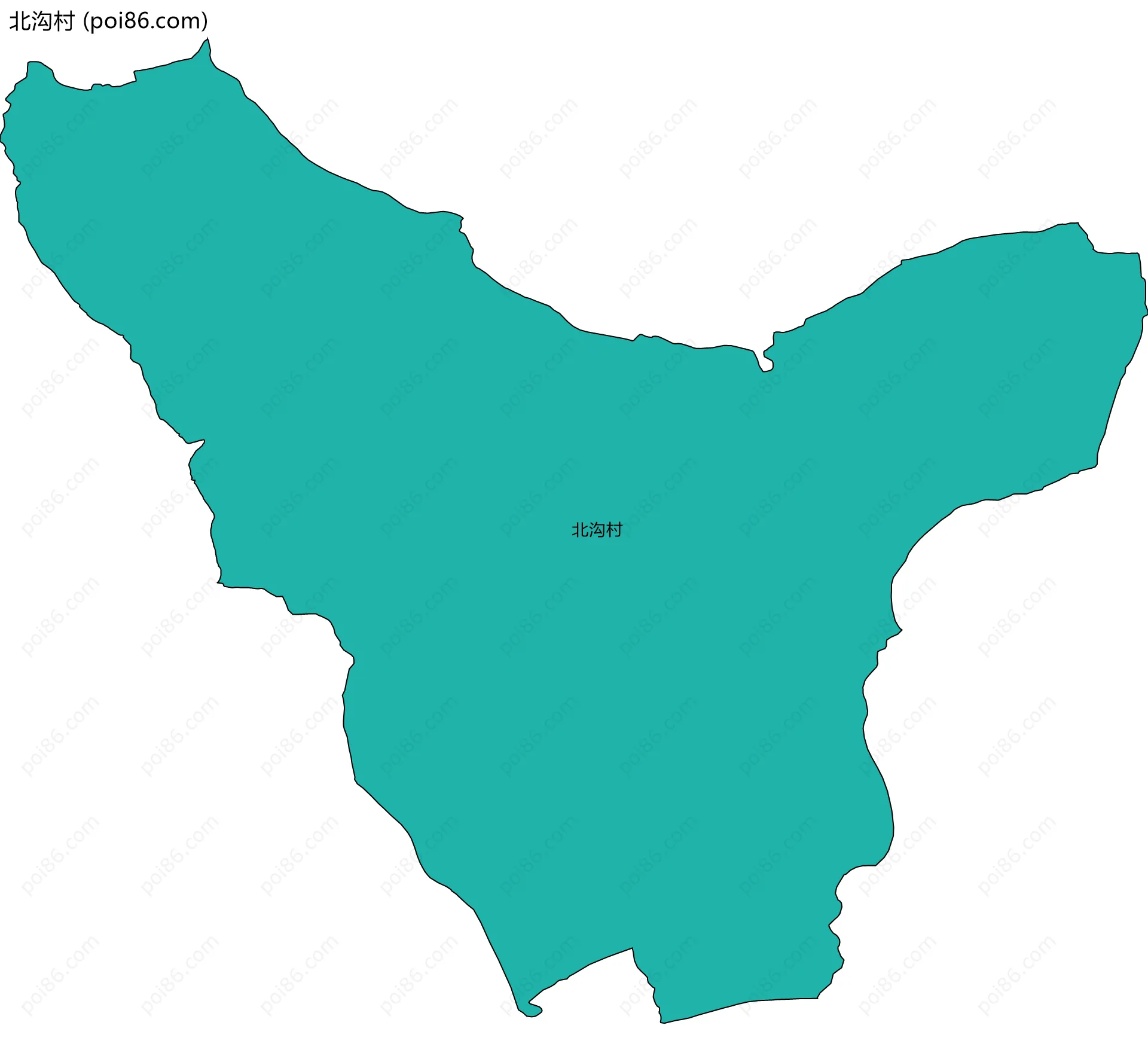 北沟村边界地图