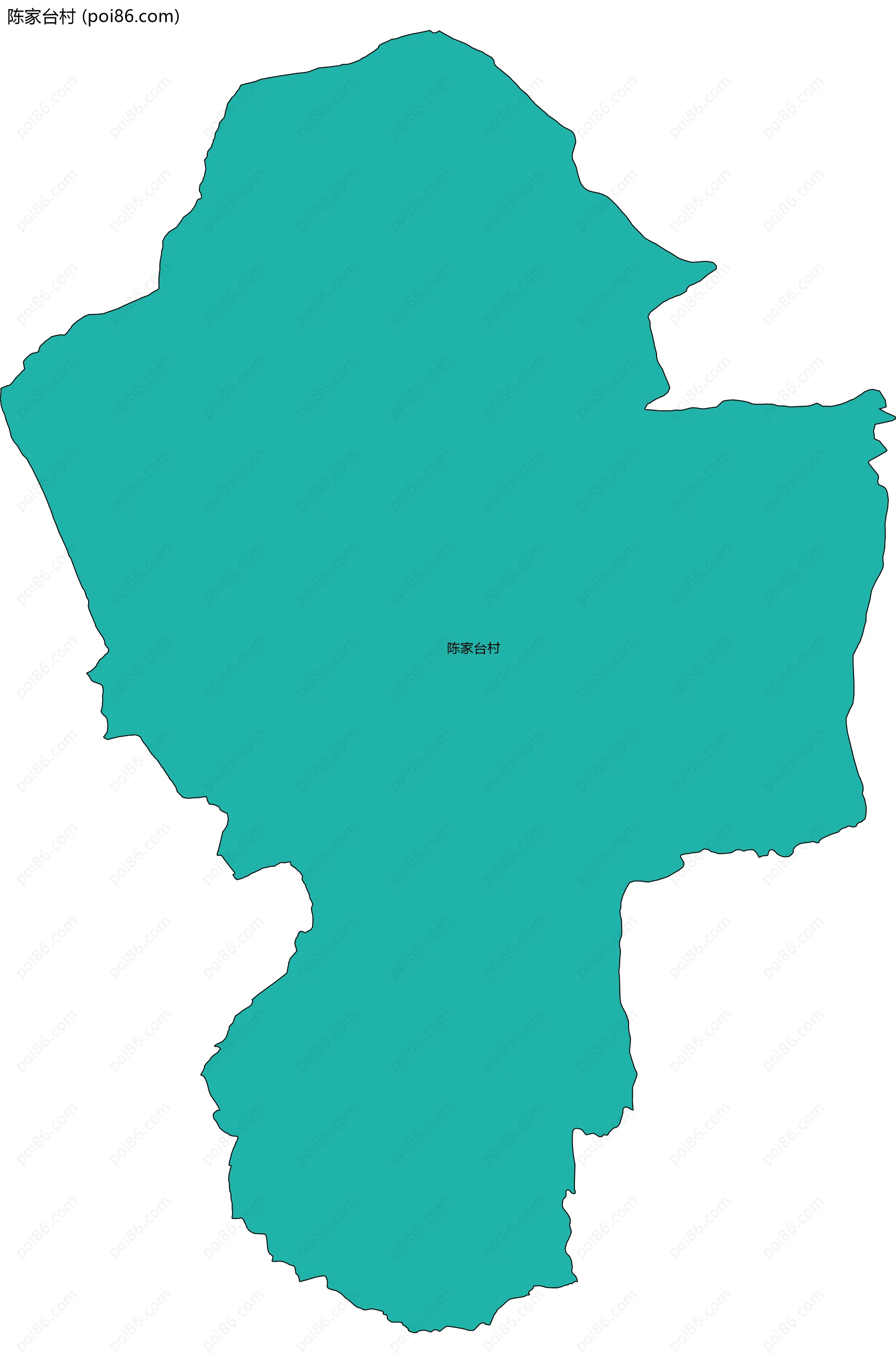 陈家台村边界地图