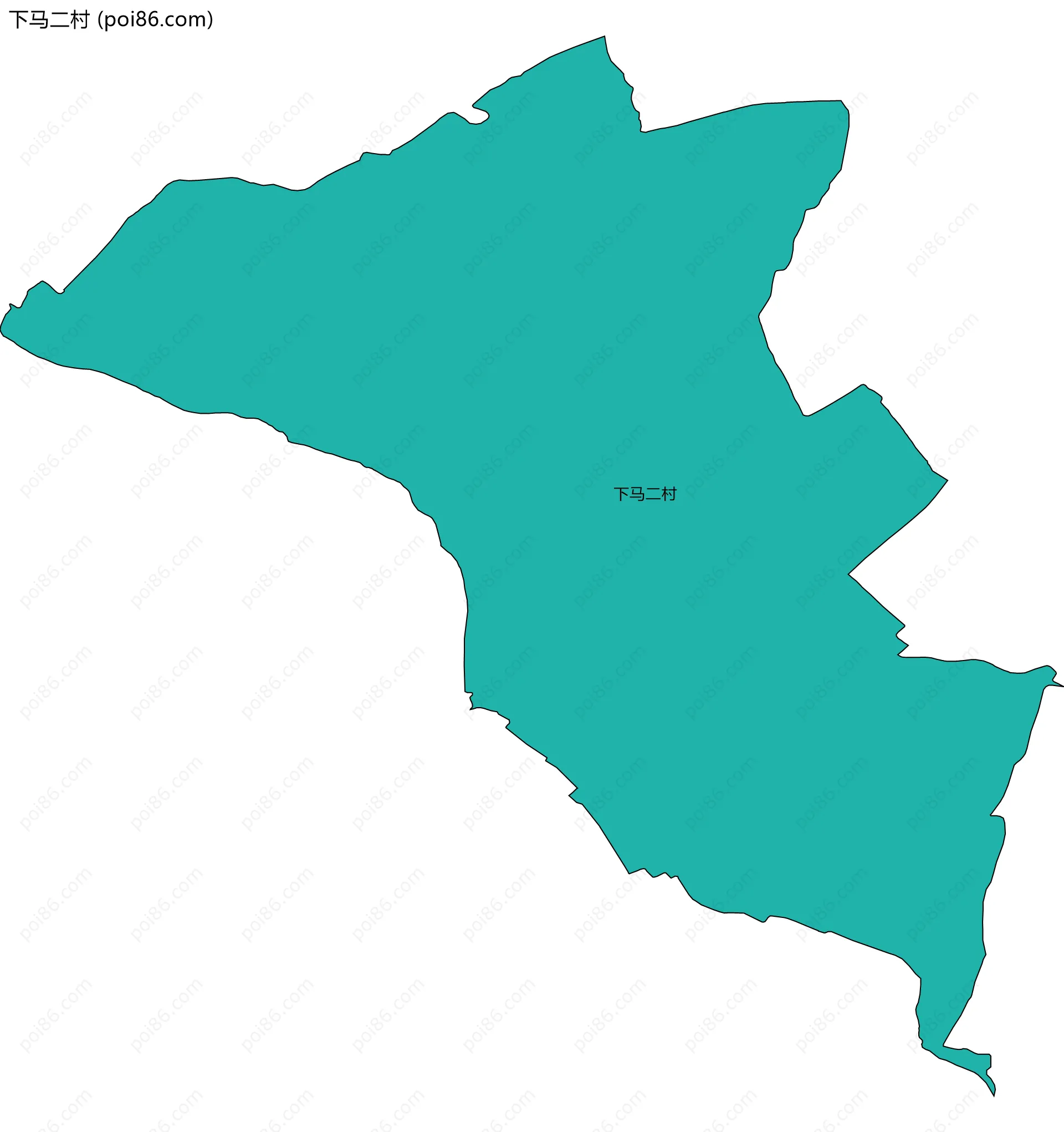 下马二村边界地图