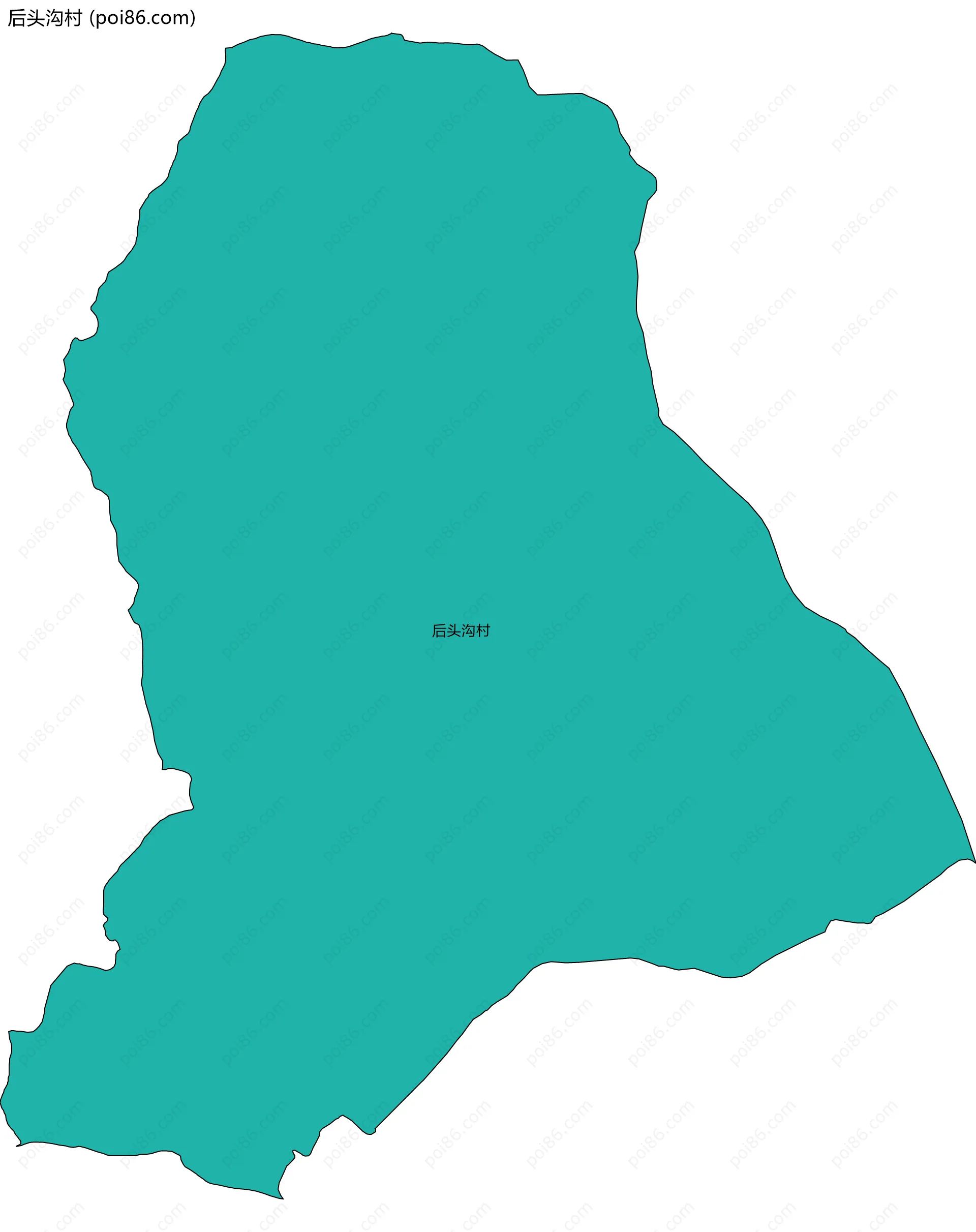 后头沟村边界地图