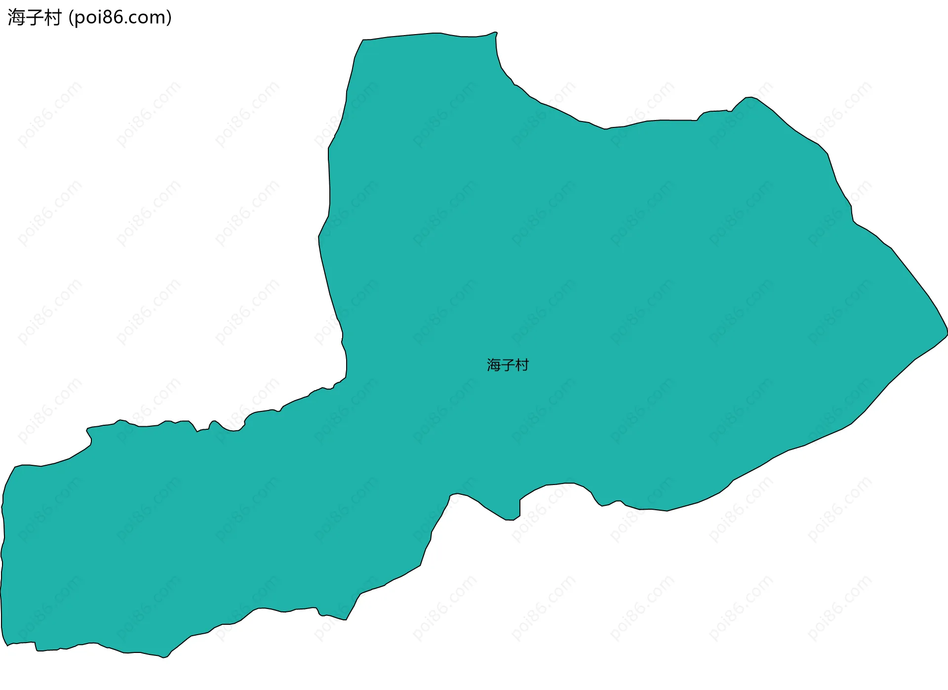 海子村边界地图