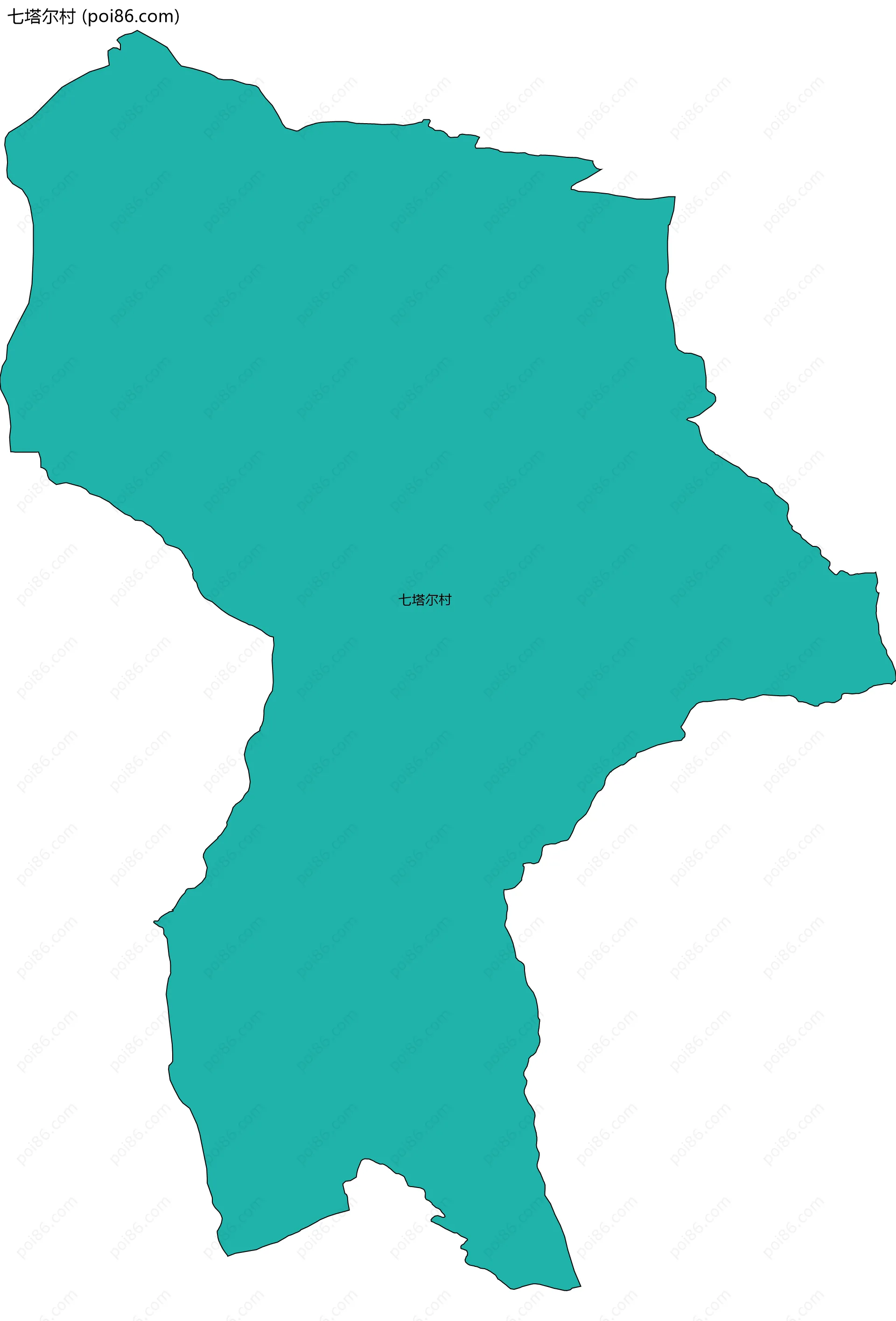 七塔尔村边界地图