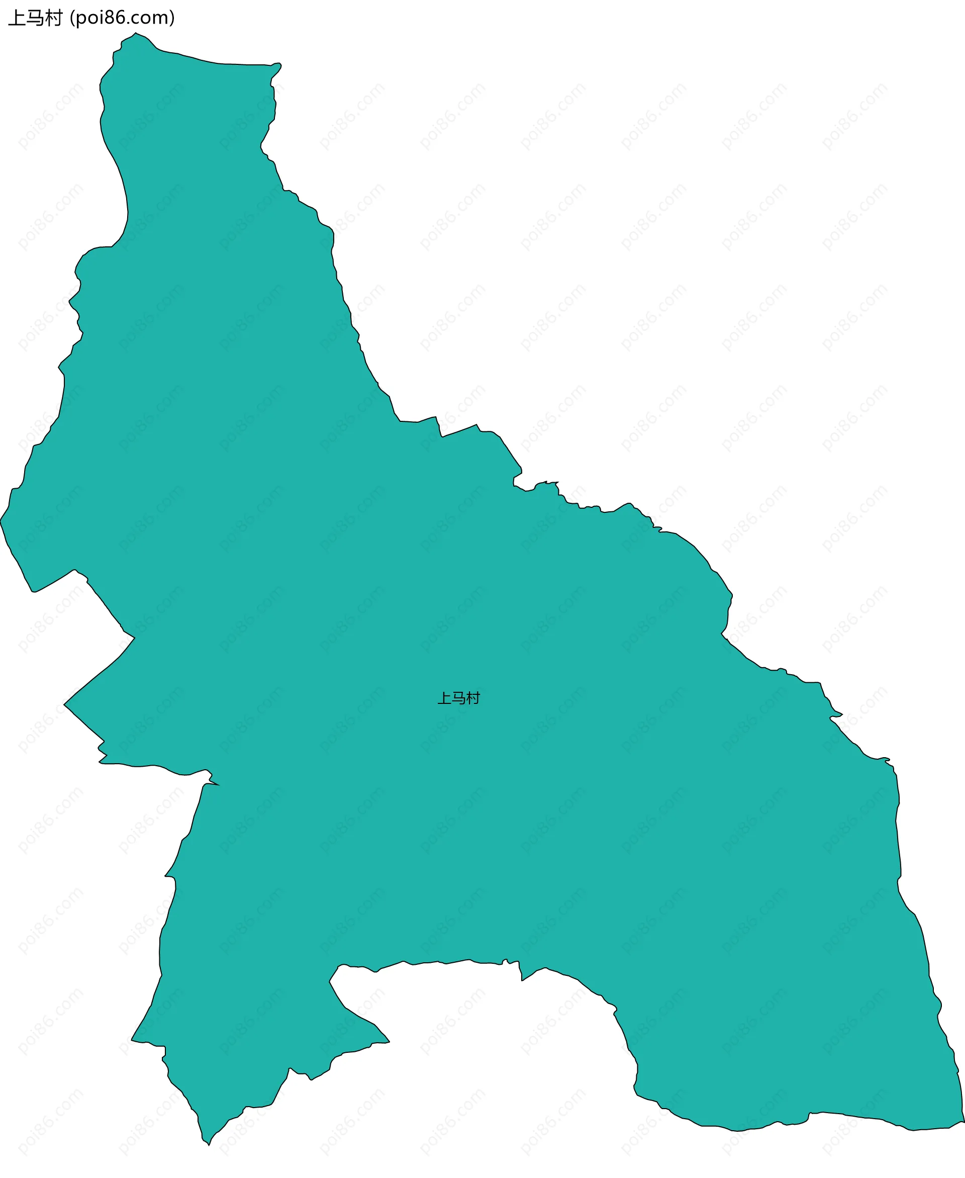 上马村边界地图