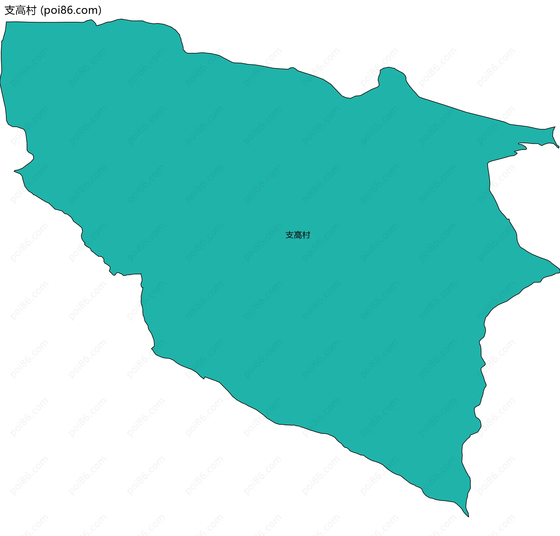 支高村边界地图