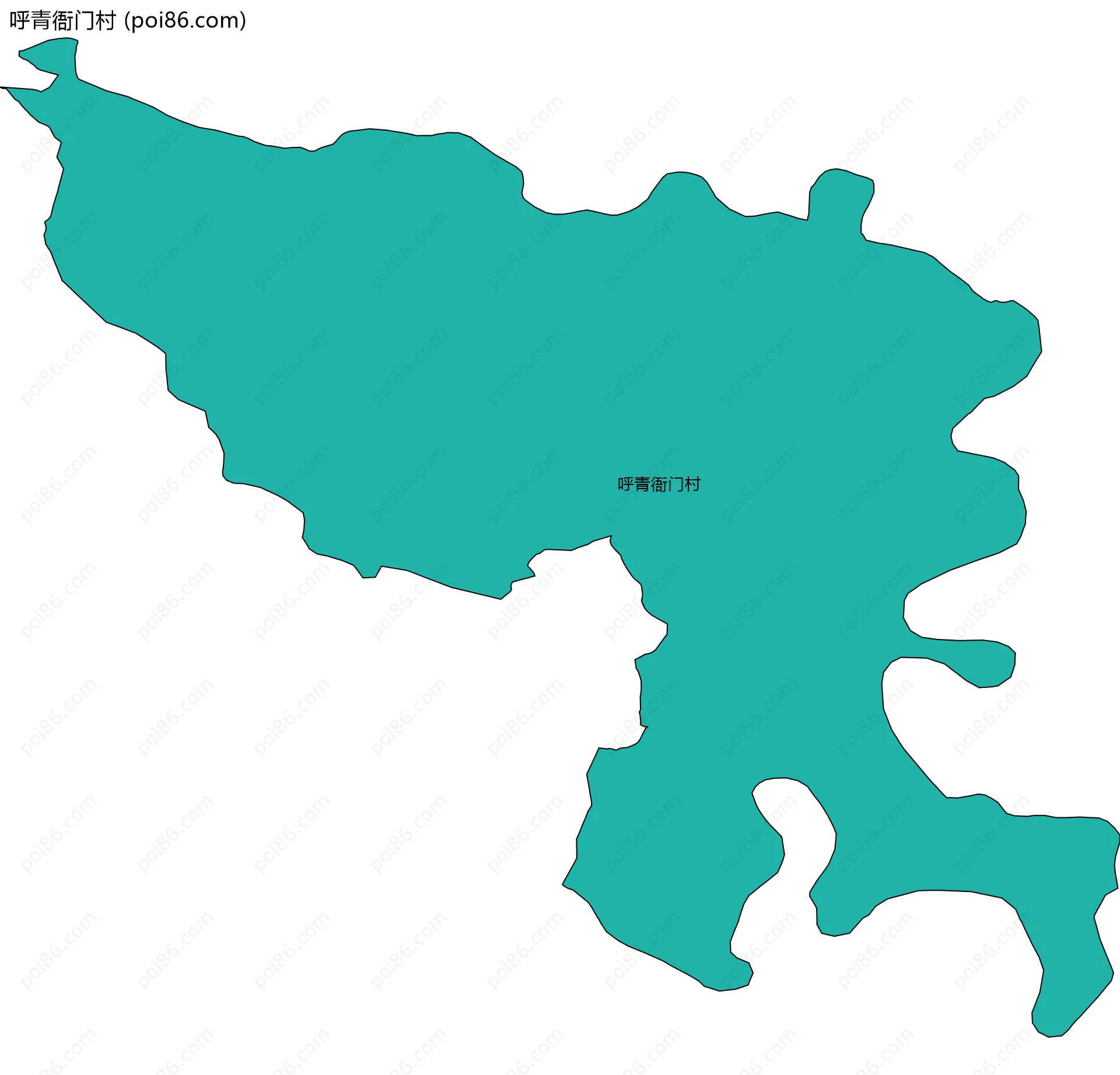 呼青衙门村边界地图