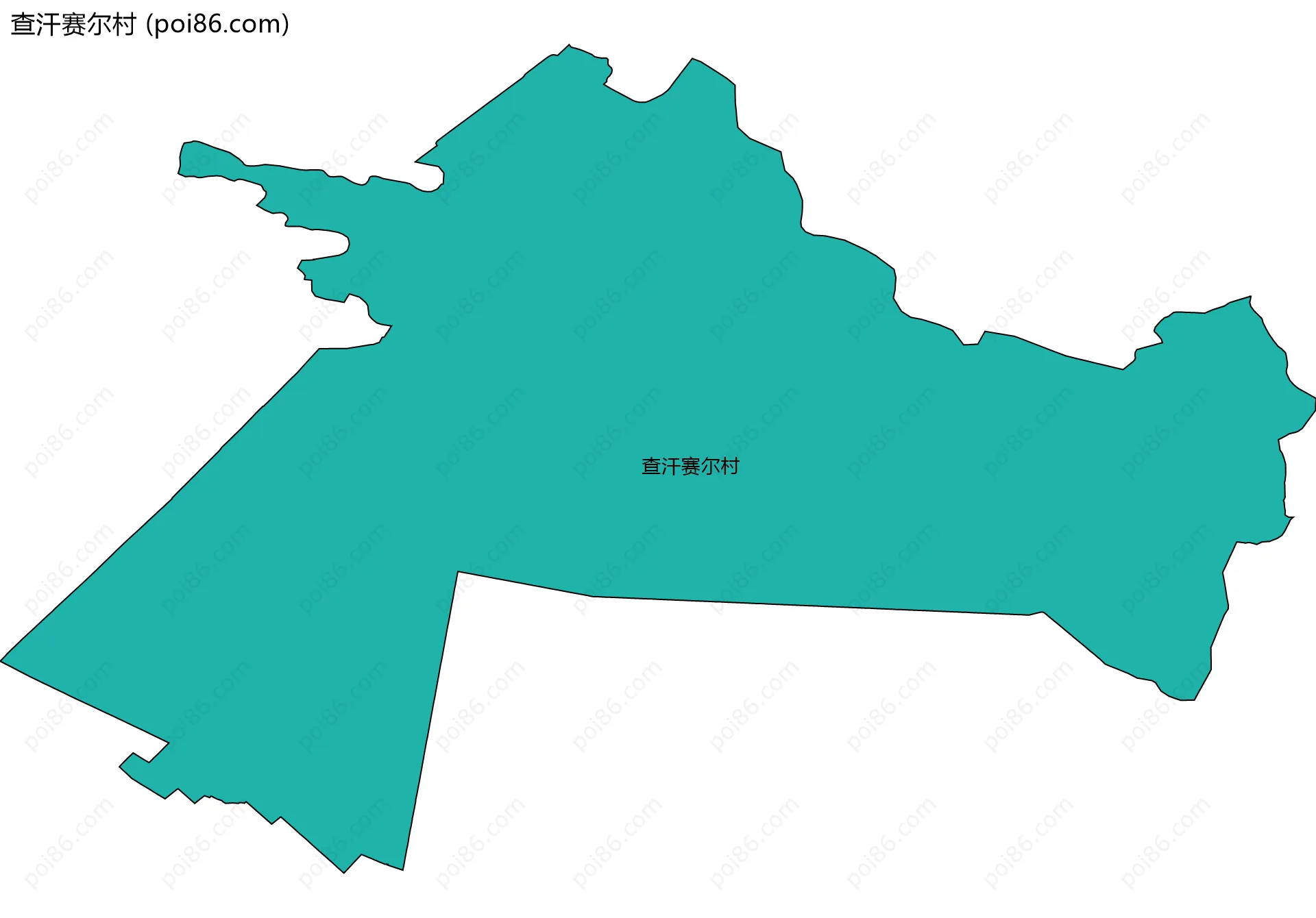 查汗赛尔村边界地图
