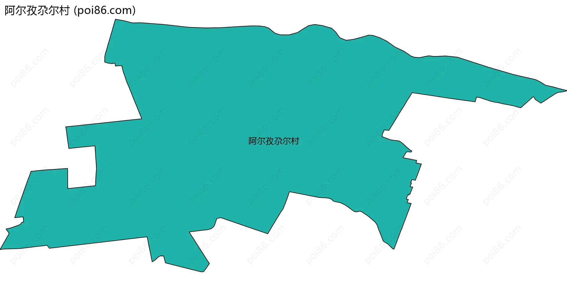 阿尔孜尕尔村边界地图
