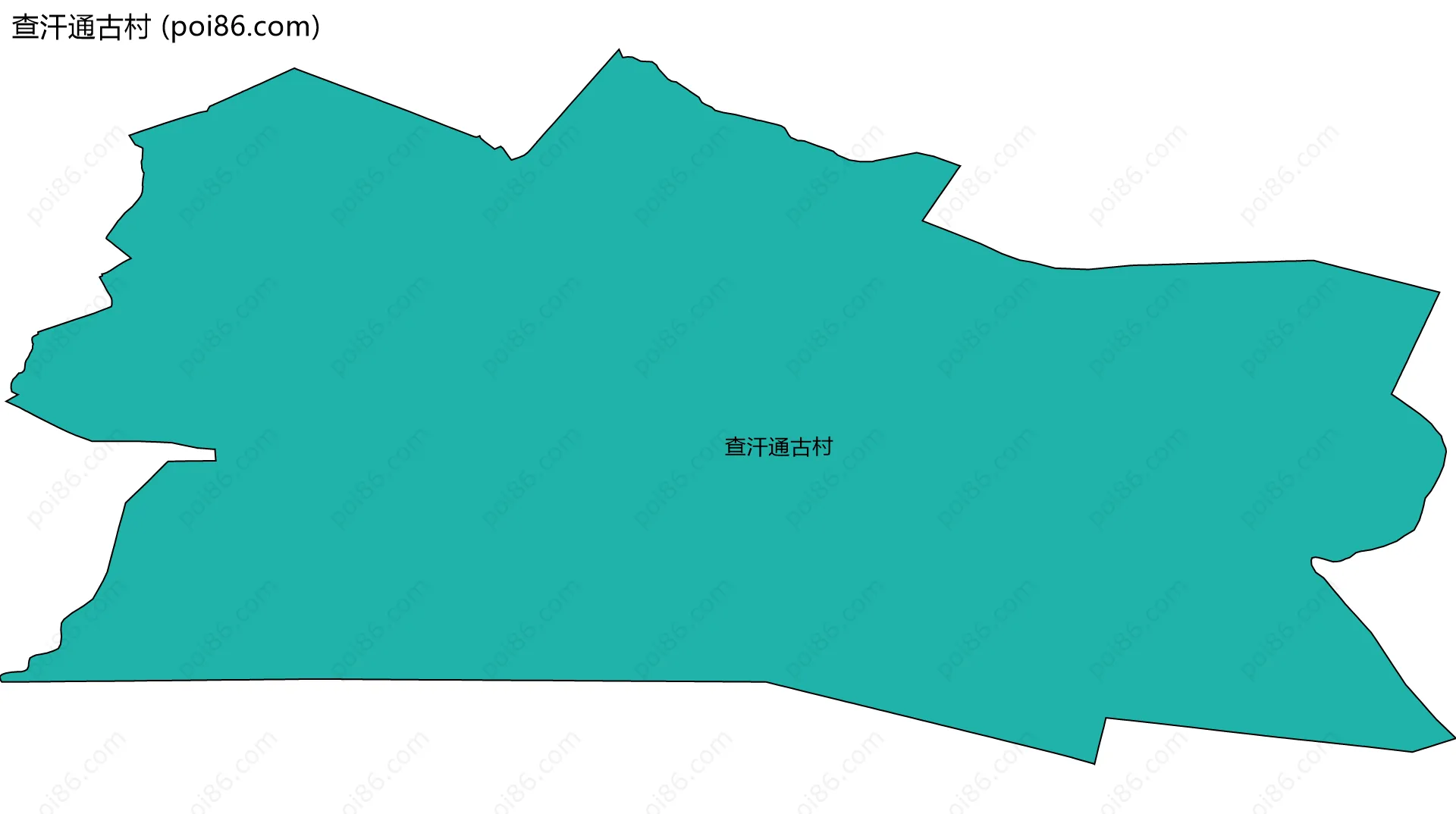 查汗通古村边界地图
