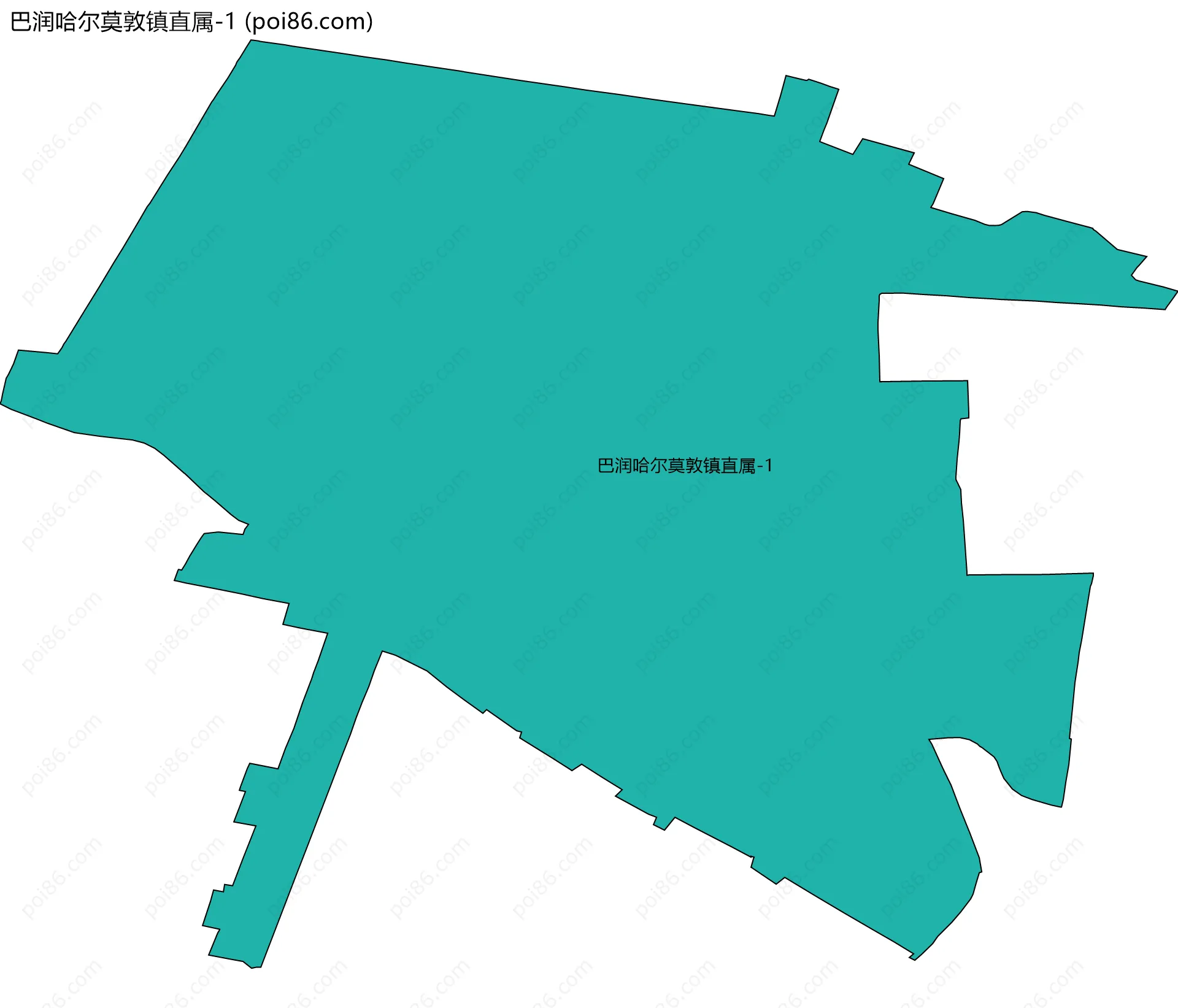 巴润哈尔莫敦镇直属-1边界地图