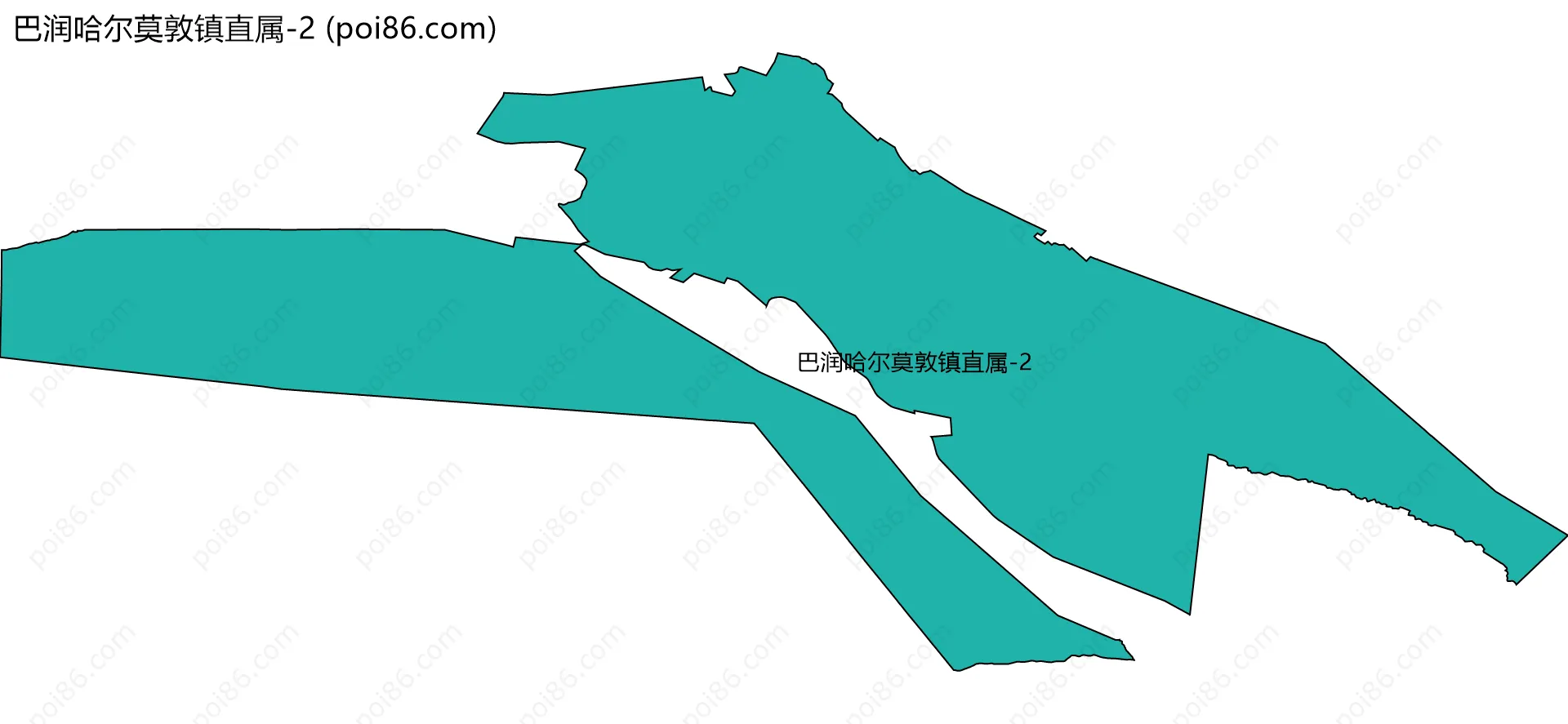巴润哈尔莫敦镇直属-2边界地图