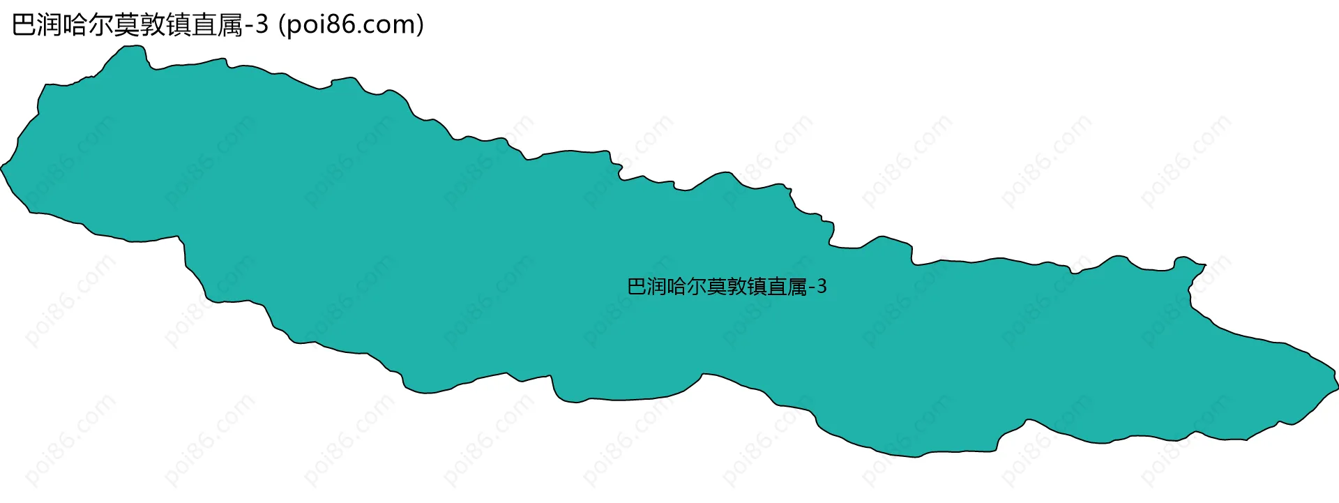 巴润哈尔莫敦镇直属-3边界地图