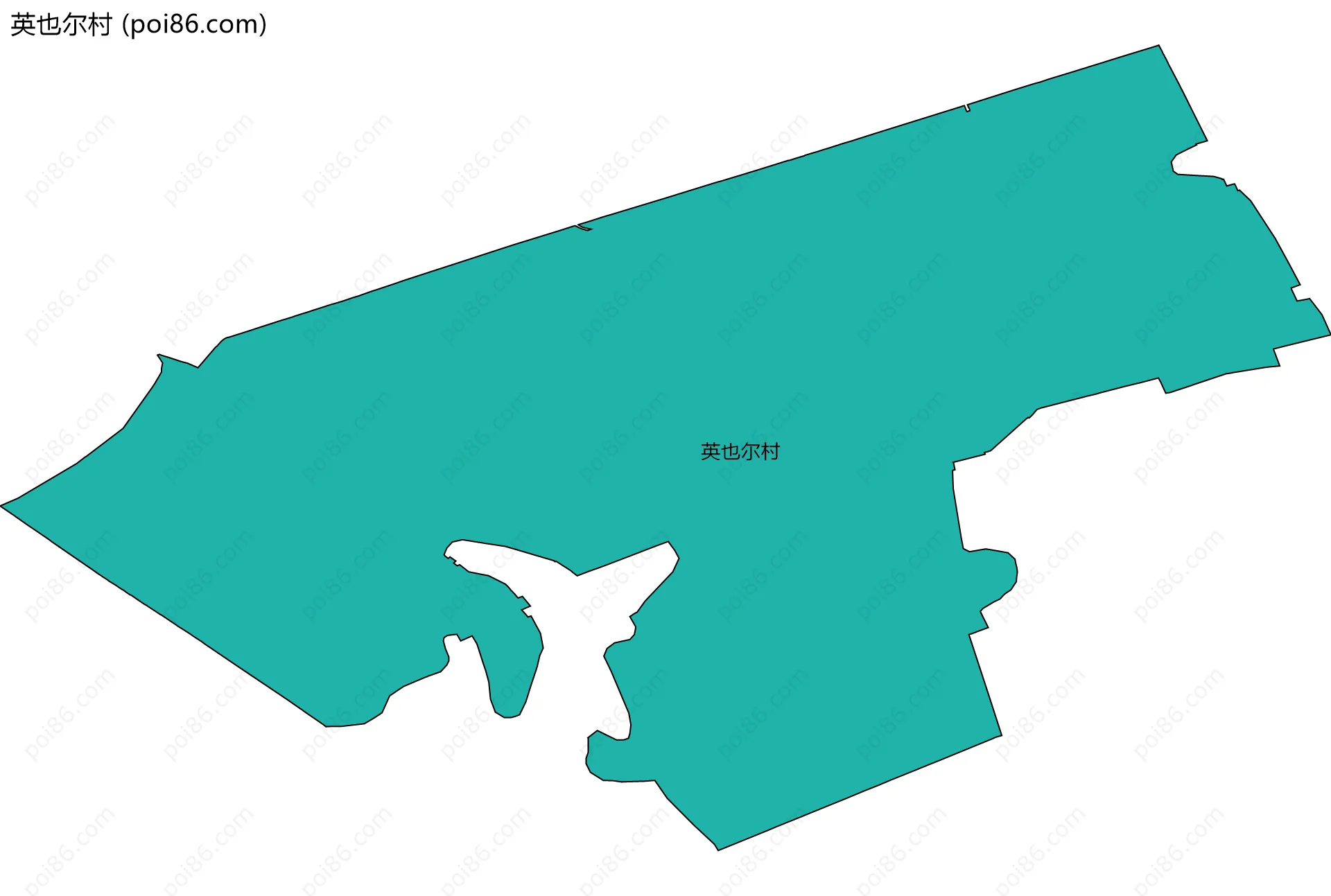 英也尔村边界地图