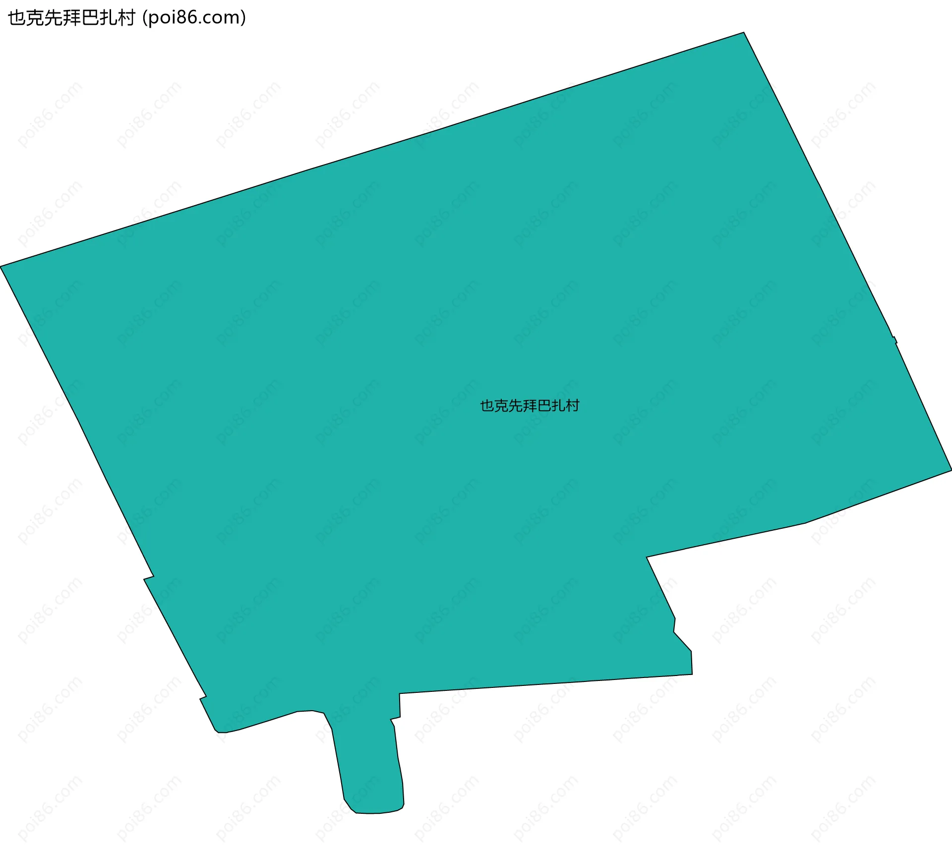 也克先拜巴扎村边界地图