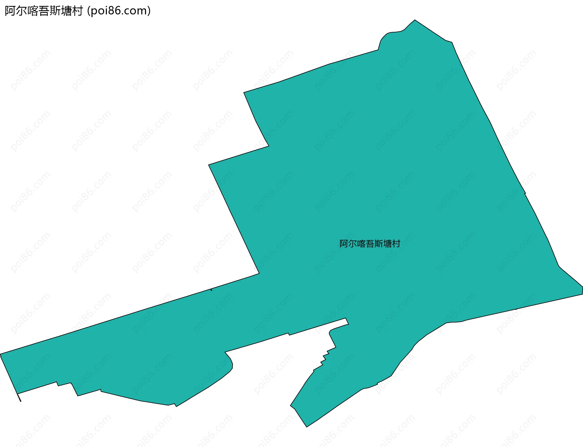阿尔喀吾斯塘村边界地图