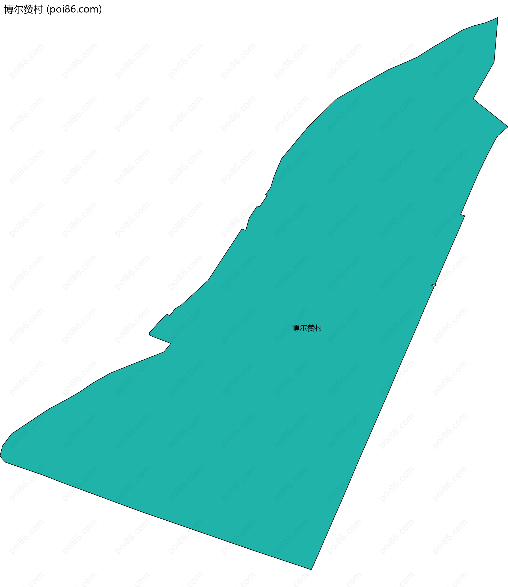 博尔赞村边界地图