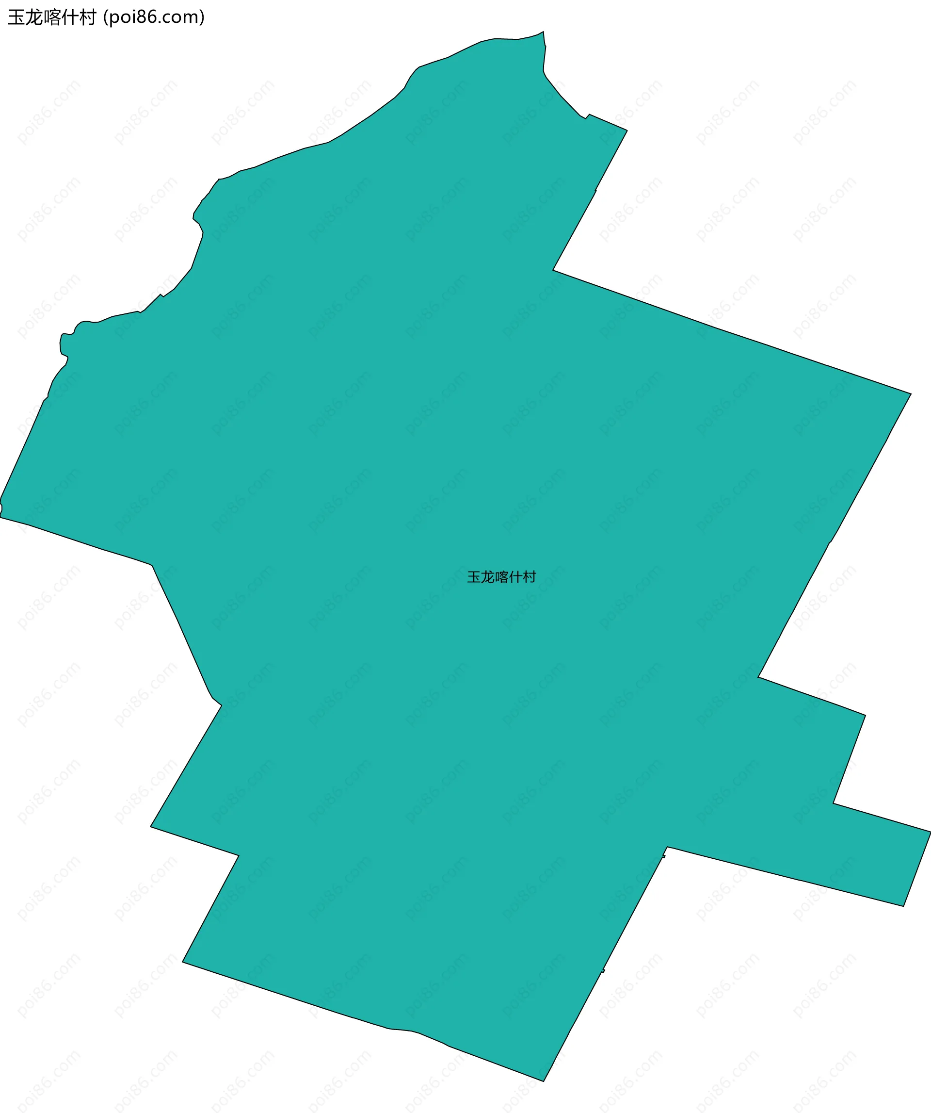 玉龙喀什村边界地图