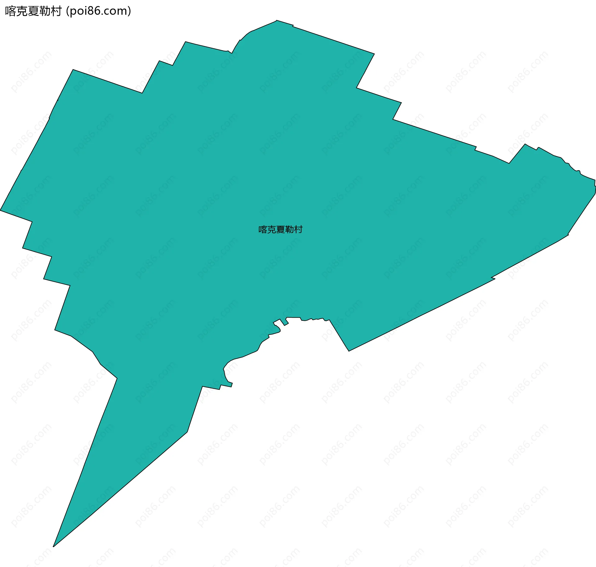 喀克夏勒村边界地图