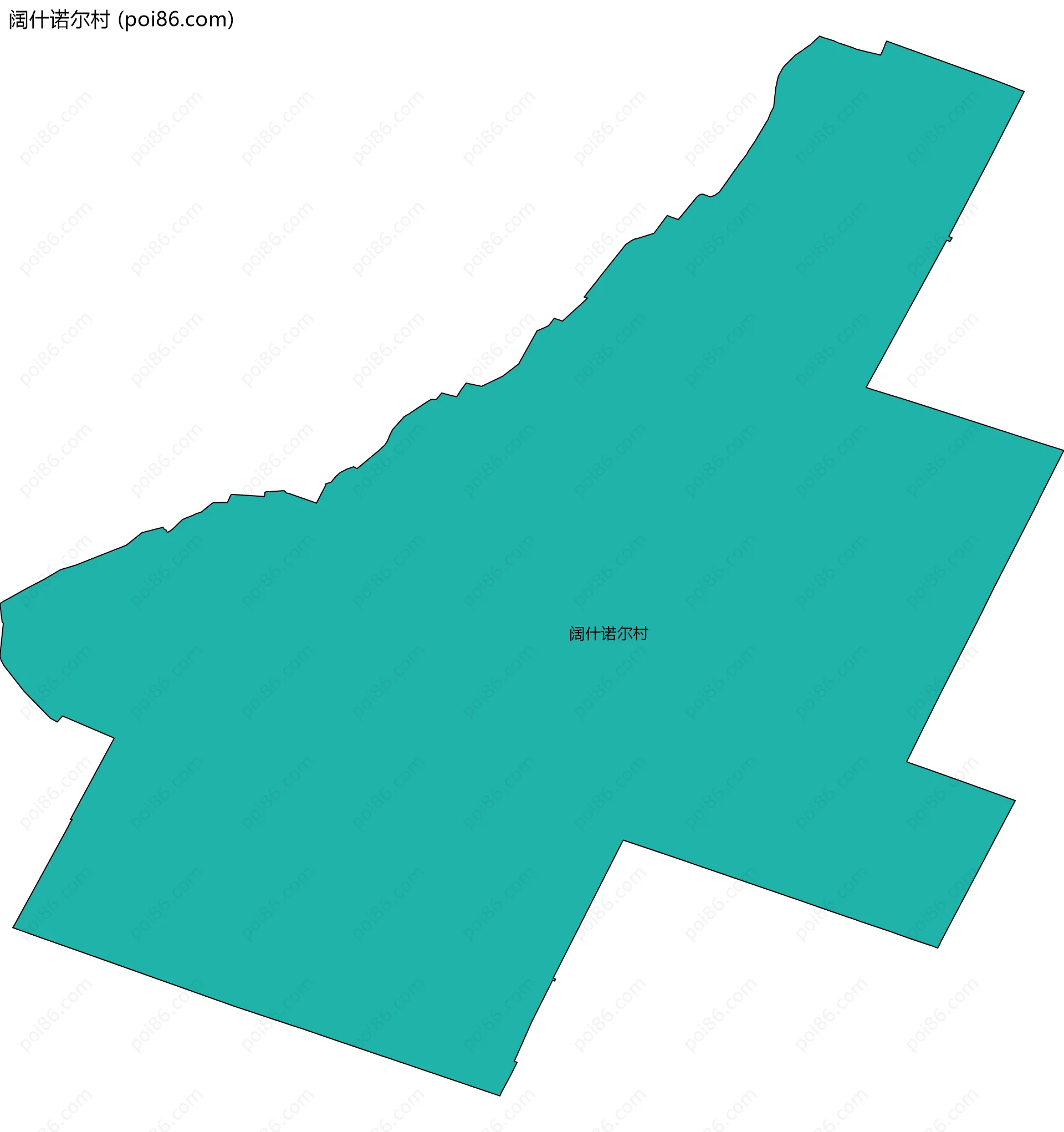 阔什诺尔村边界地图