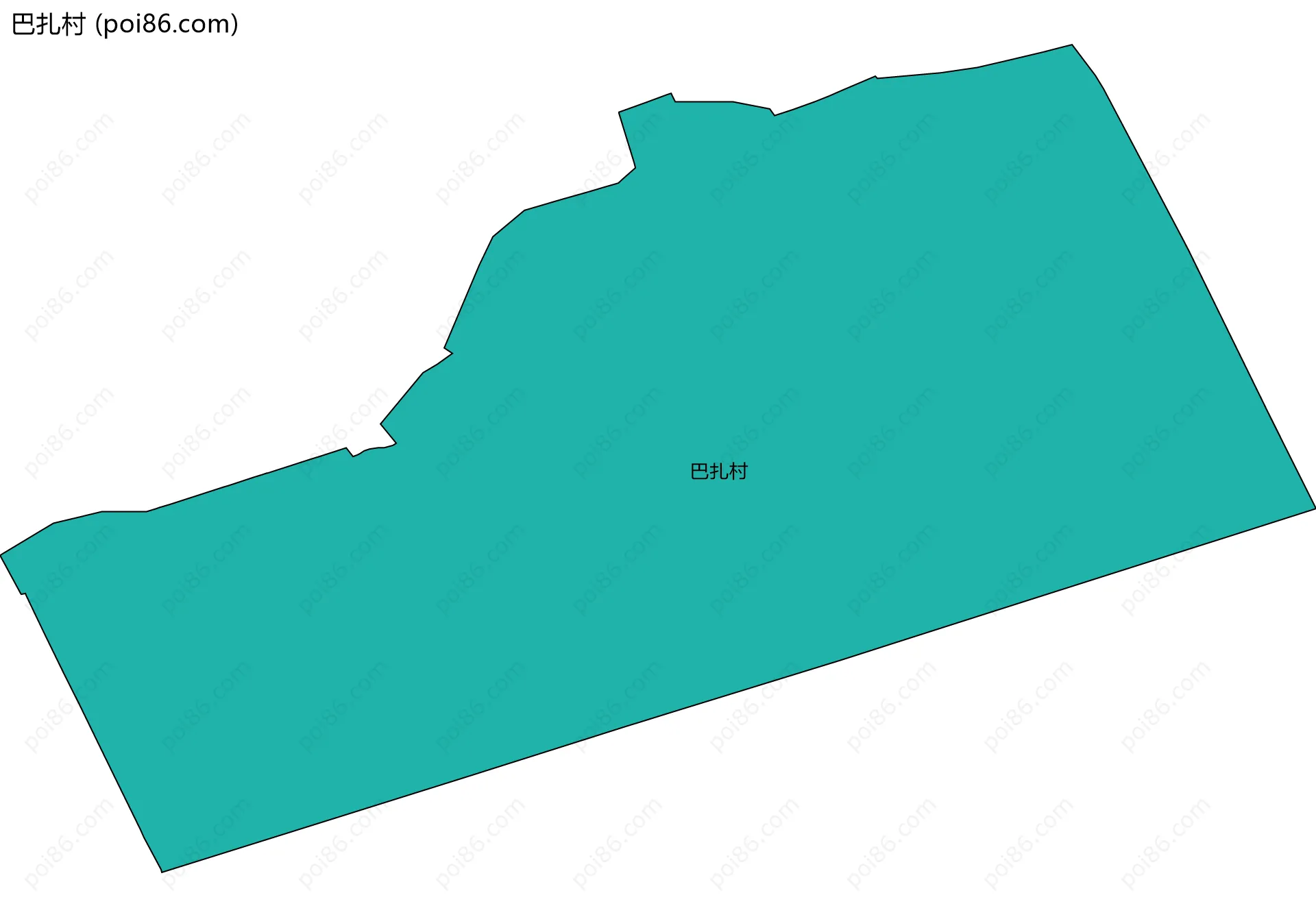 巴扎村边界地图
