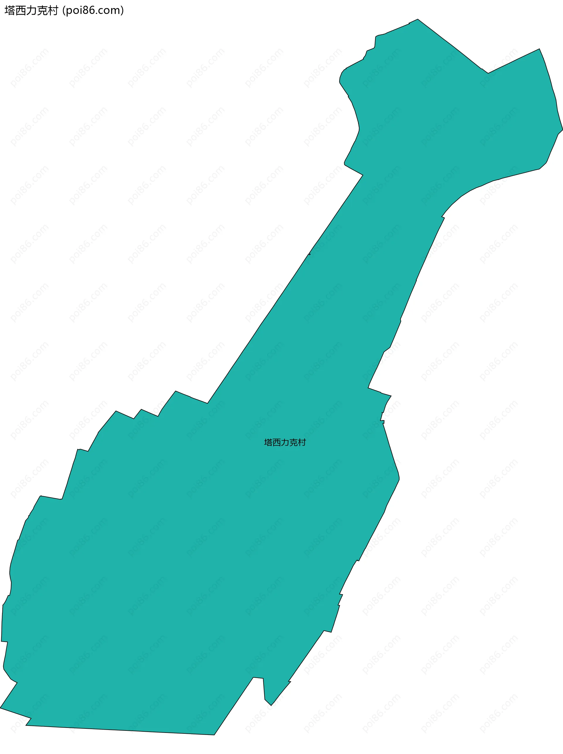 塔西力克村边界地图