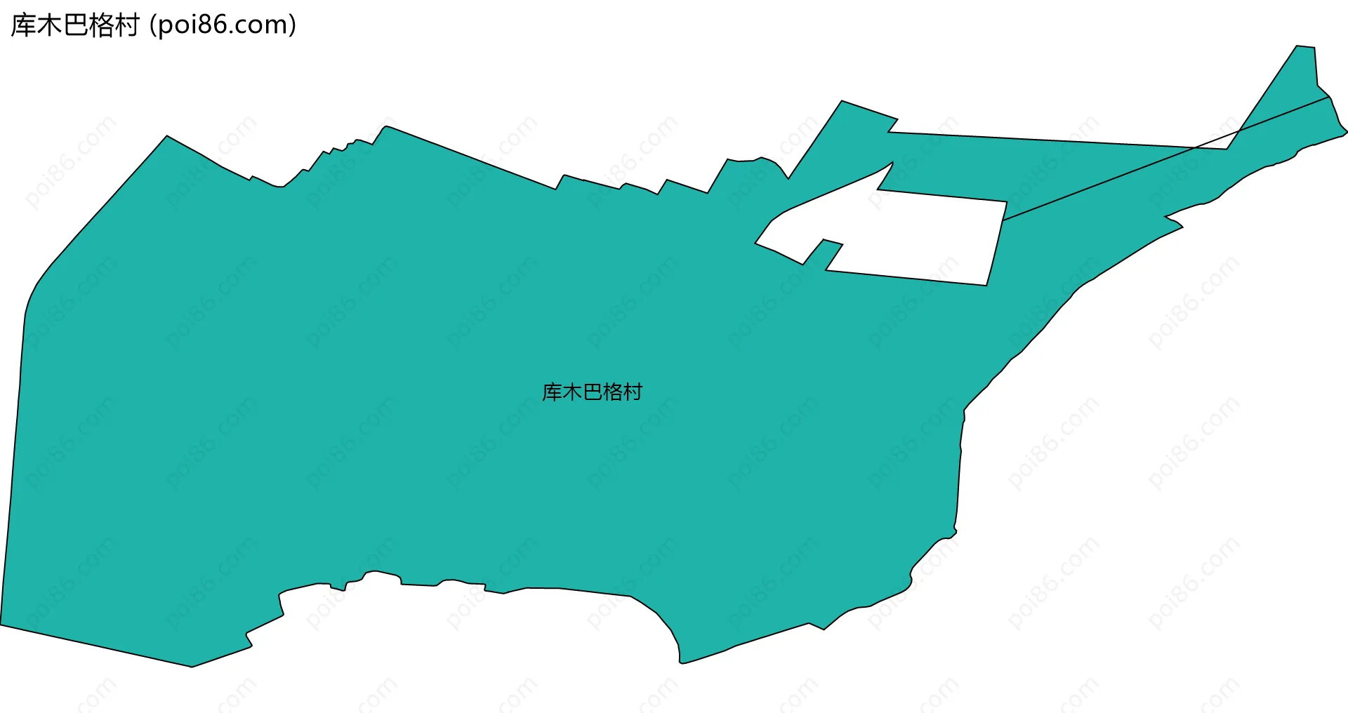 库木巴格村边界地图
