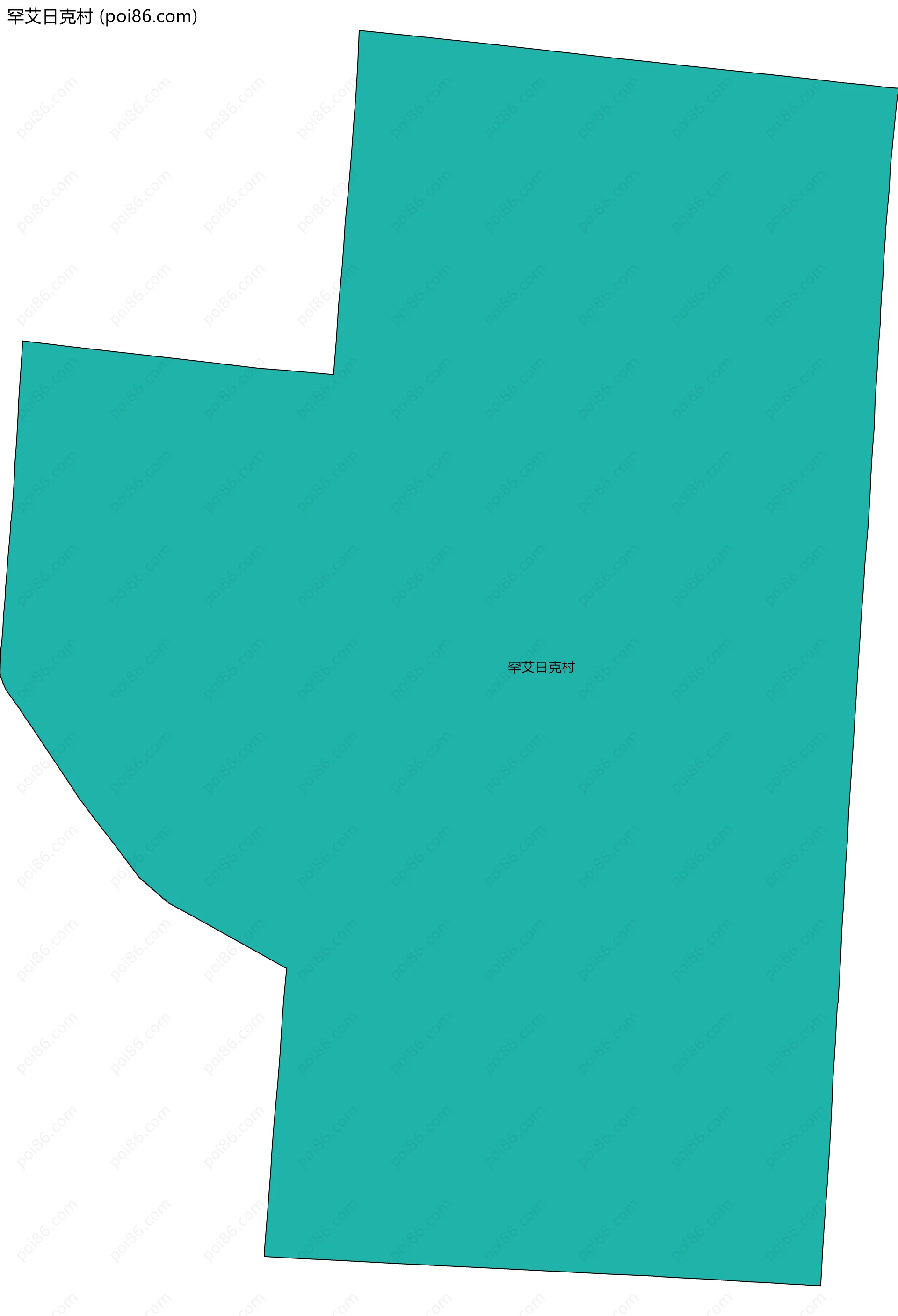 罕艾日克村边界地图