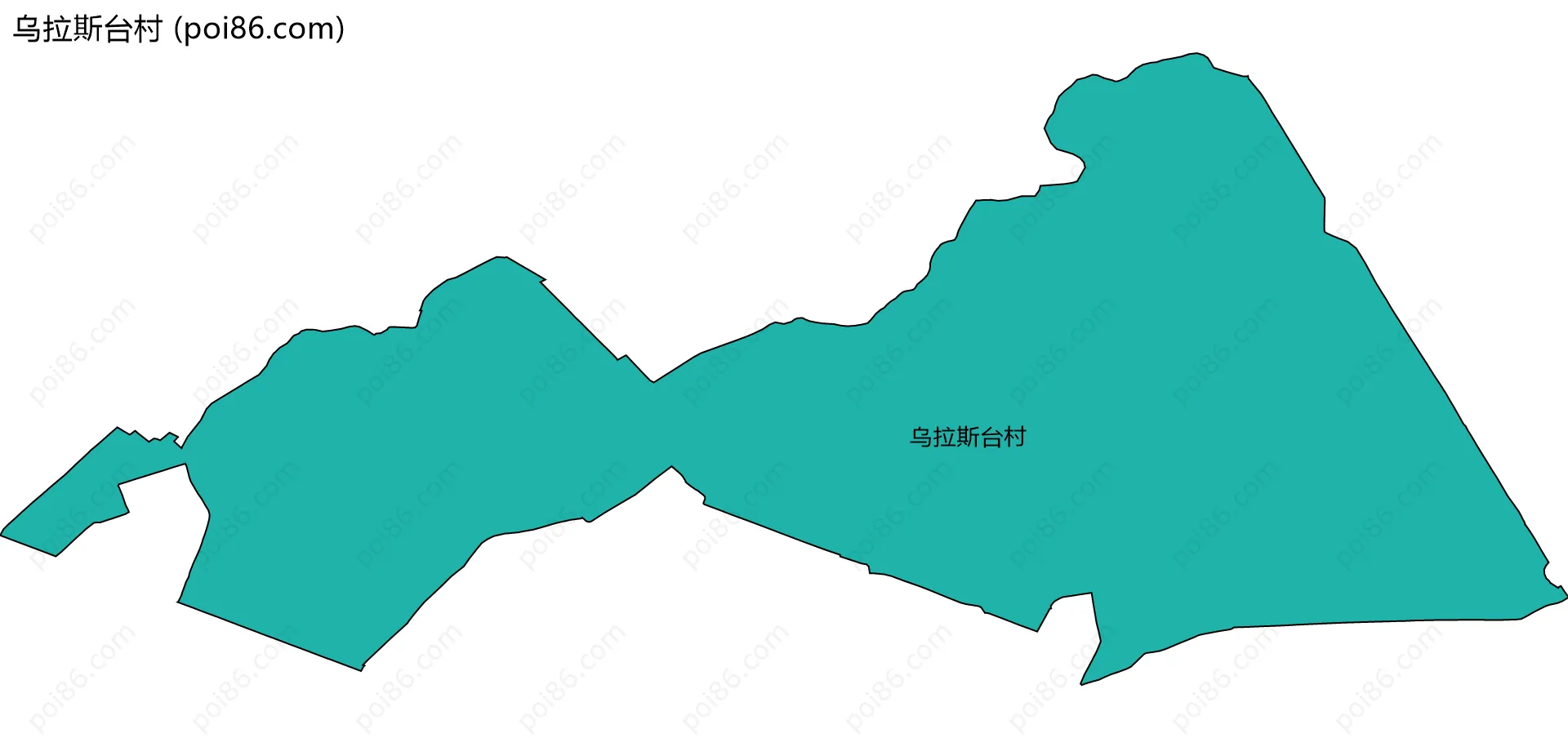 乌拉斯台村边界地图