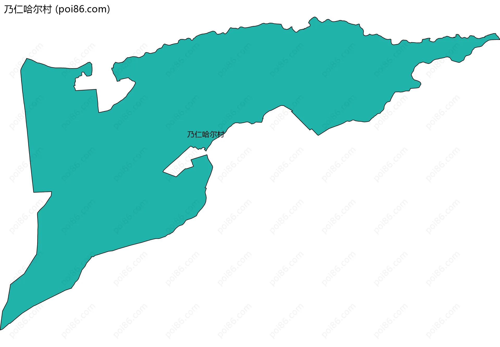 乃仁哈尔村边界地图