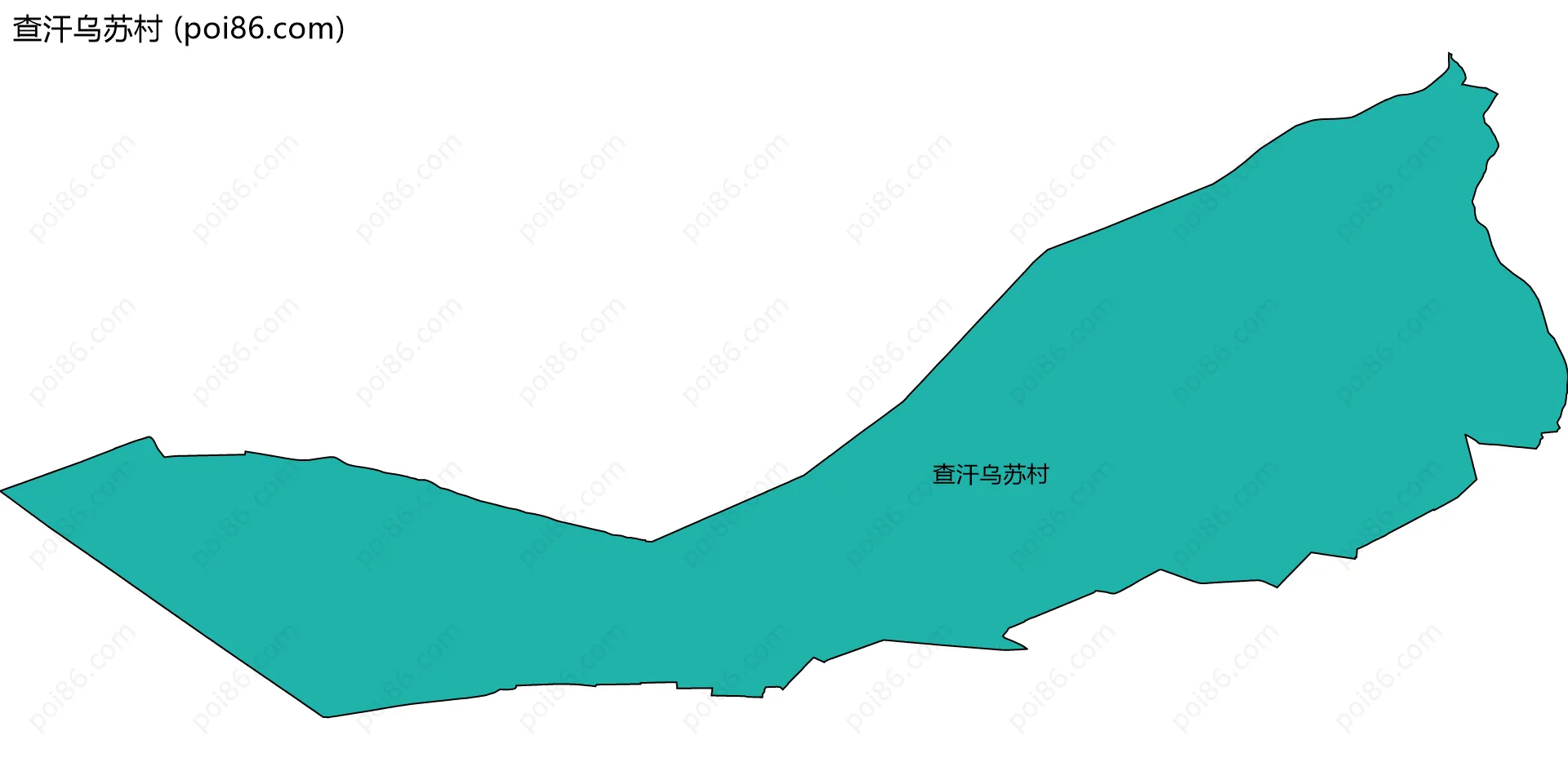 查汗乌苏村边界地图