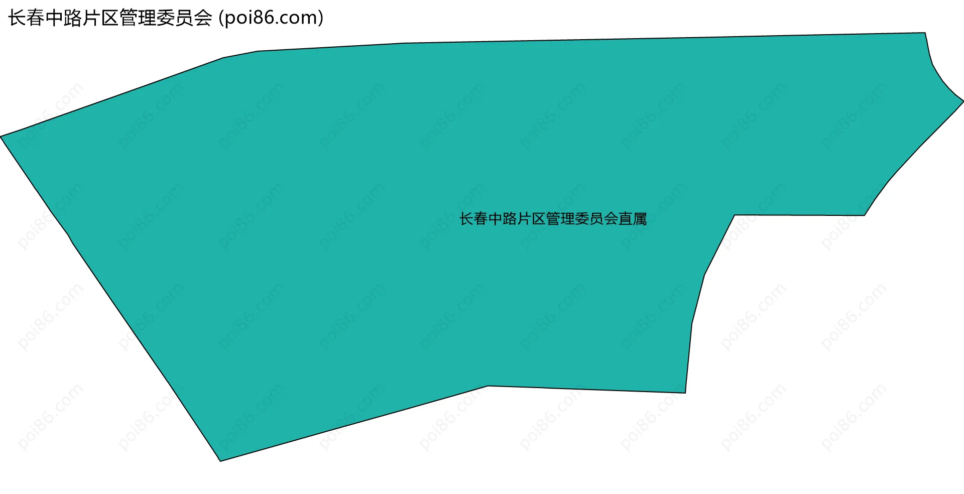 长春中路片区管理委员会边界地图(五级行政区划)