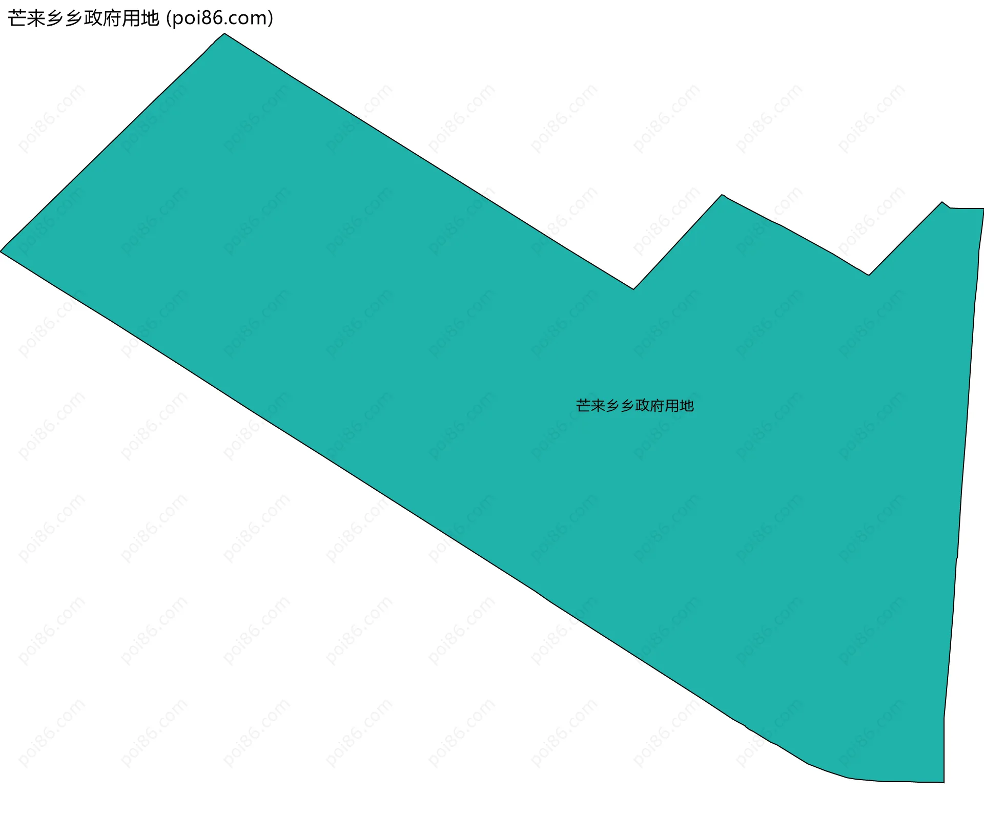 芒来乡乡政府用地边界地图