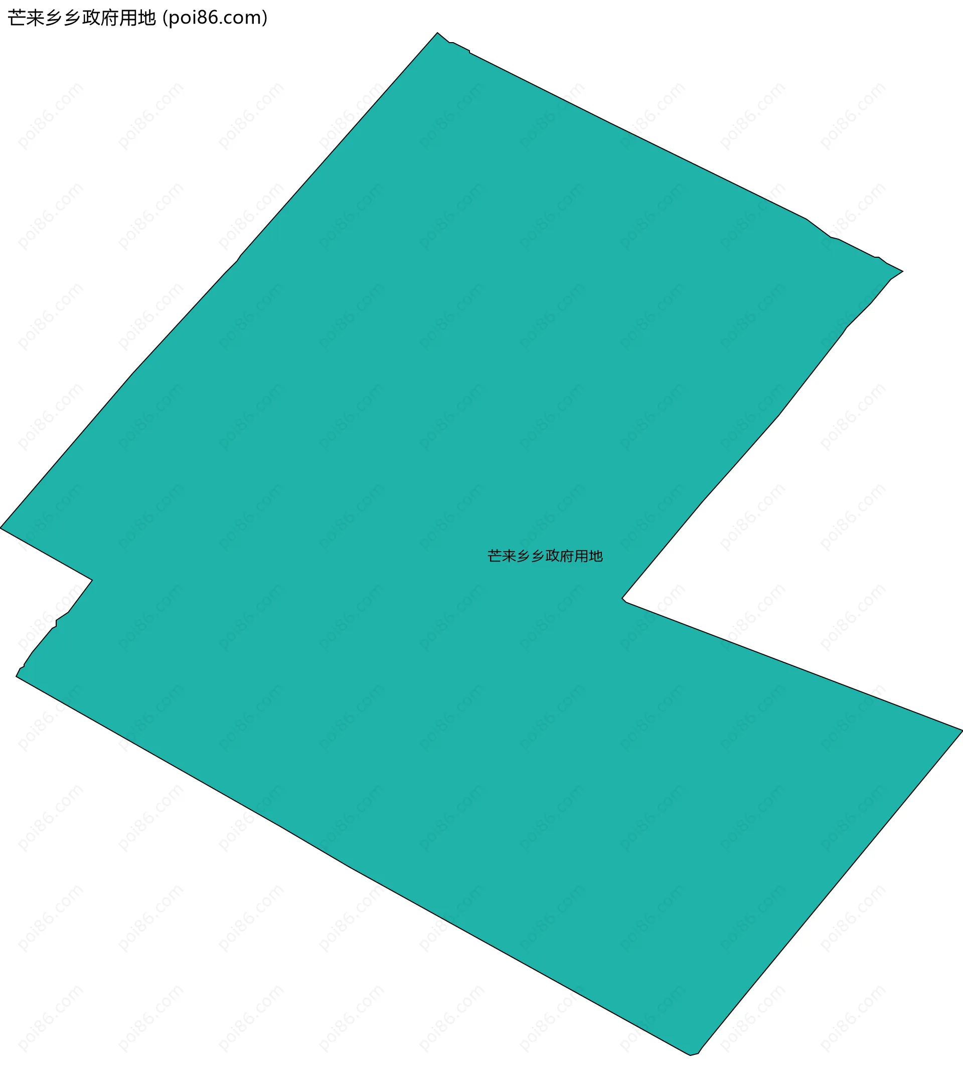 芒来乡乡政府用地边界地图