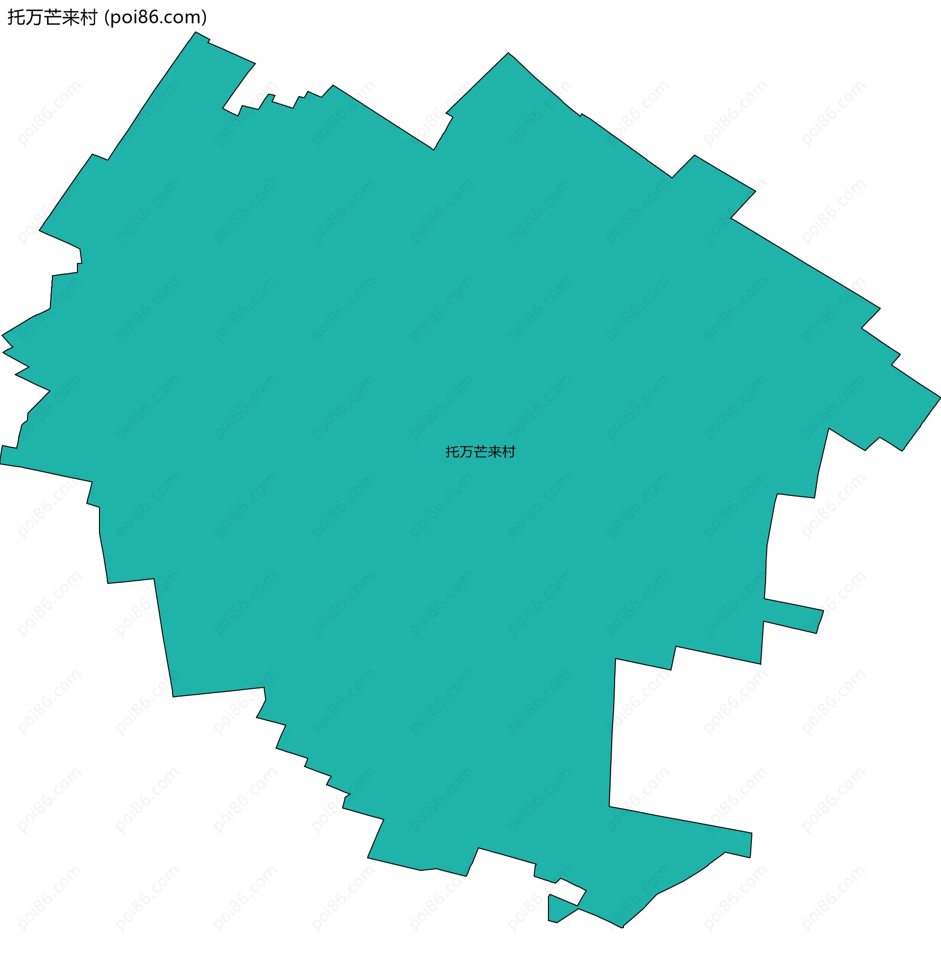 托万芒来村边界地图