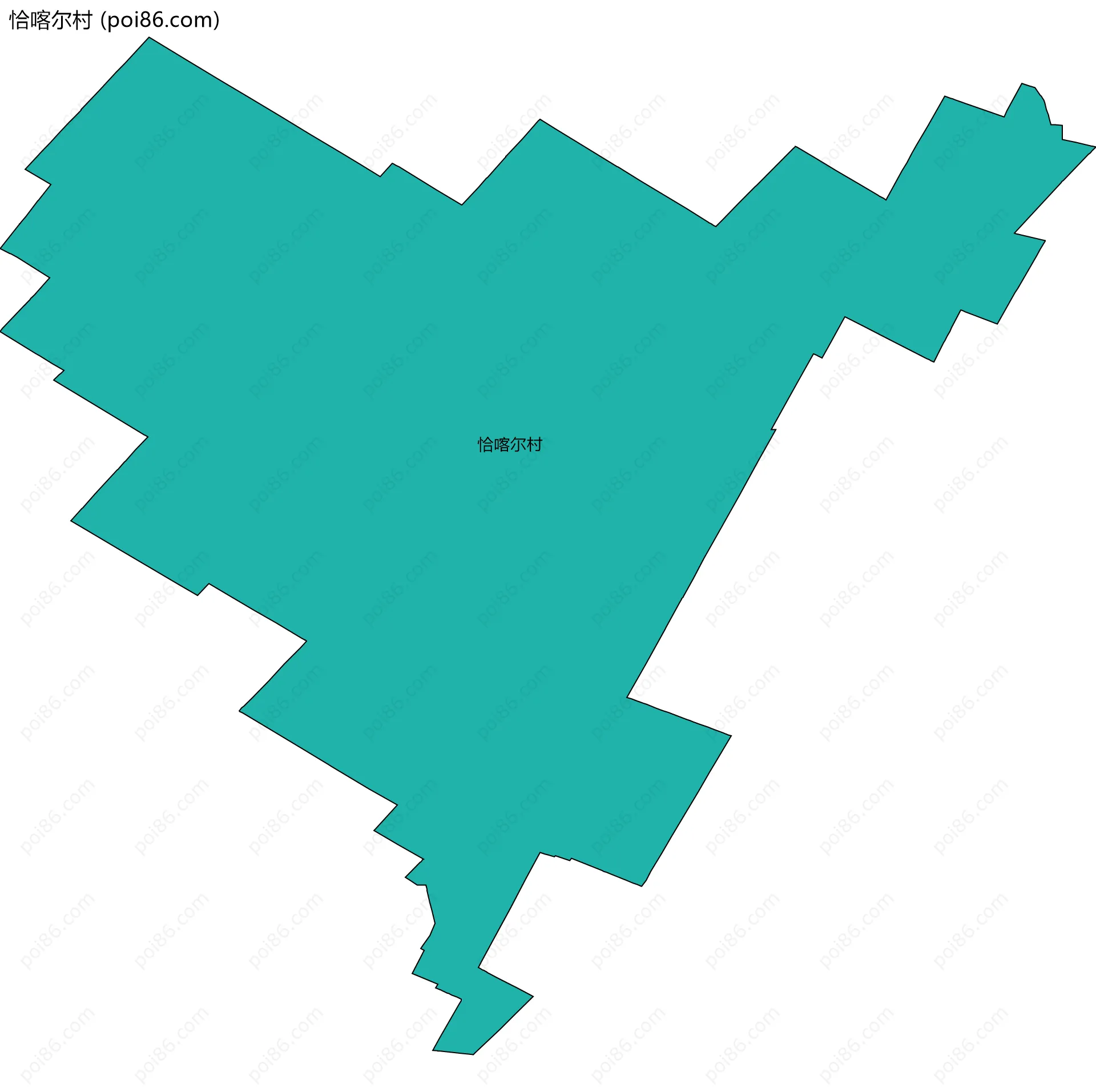 恰喀尔村边界地图