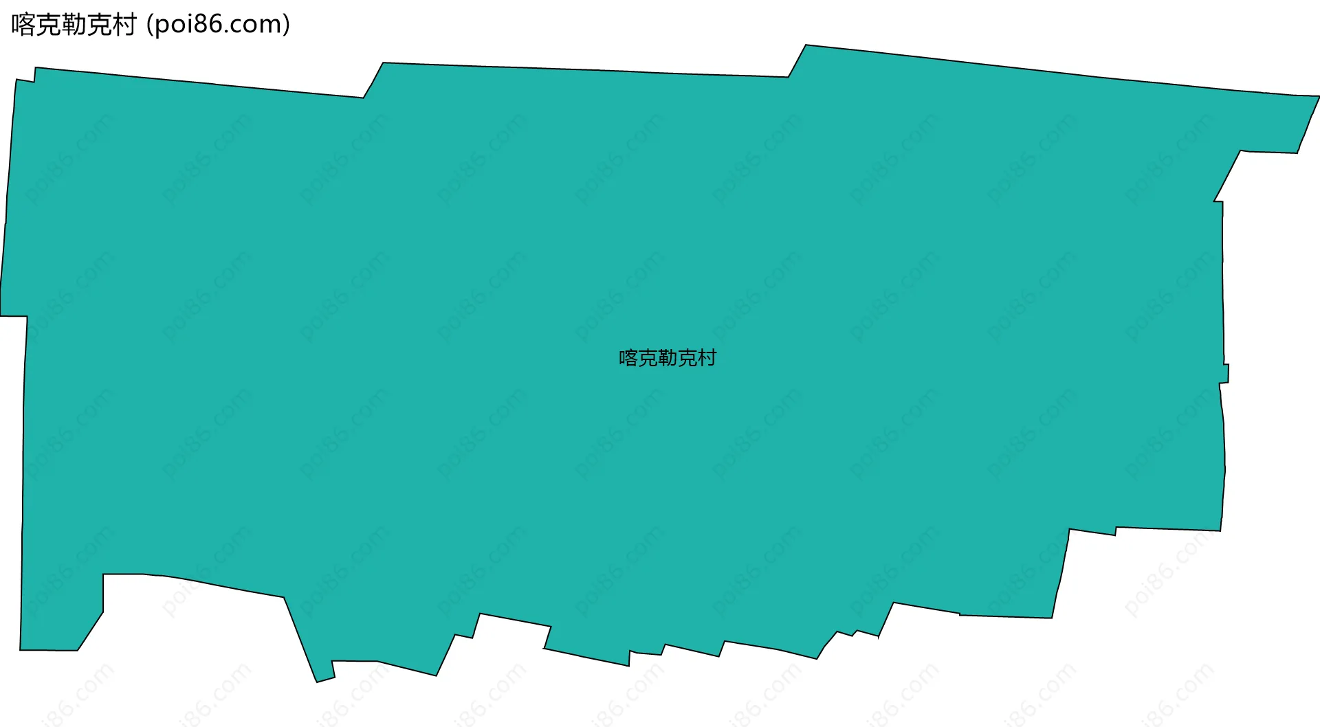 喀克勒克村边界地图