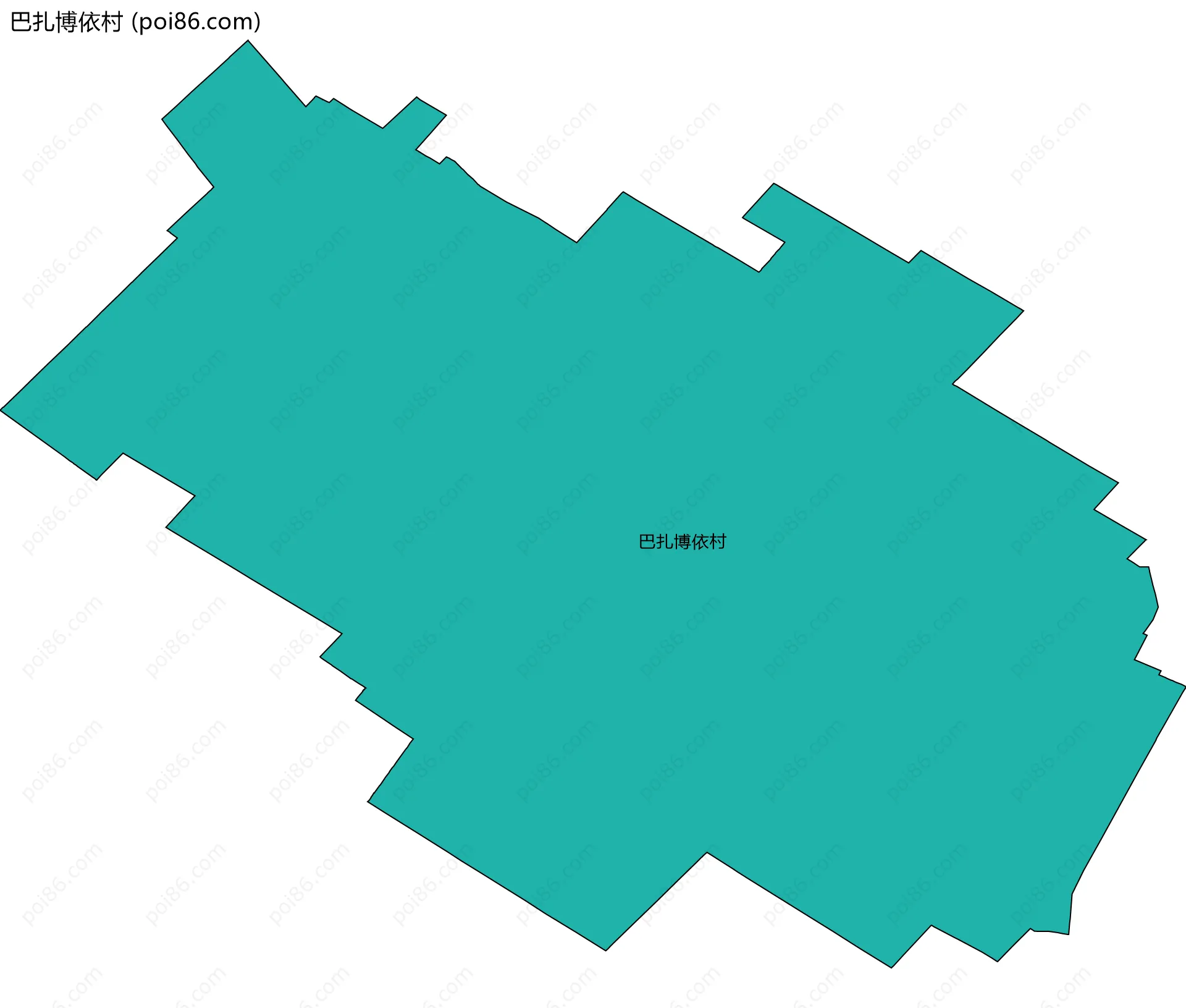 巴扎博依村边界地图