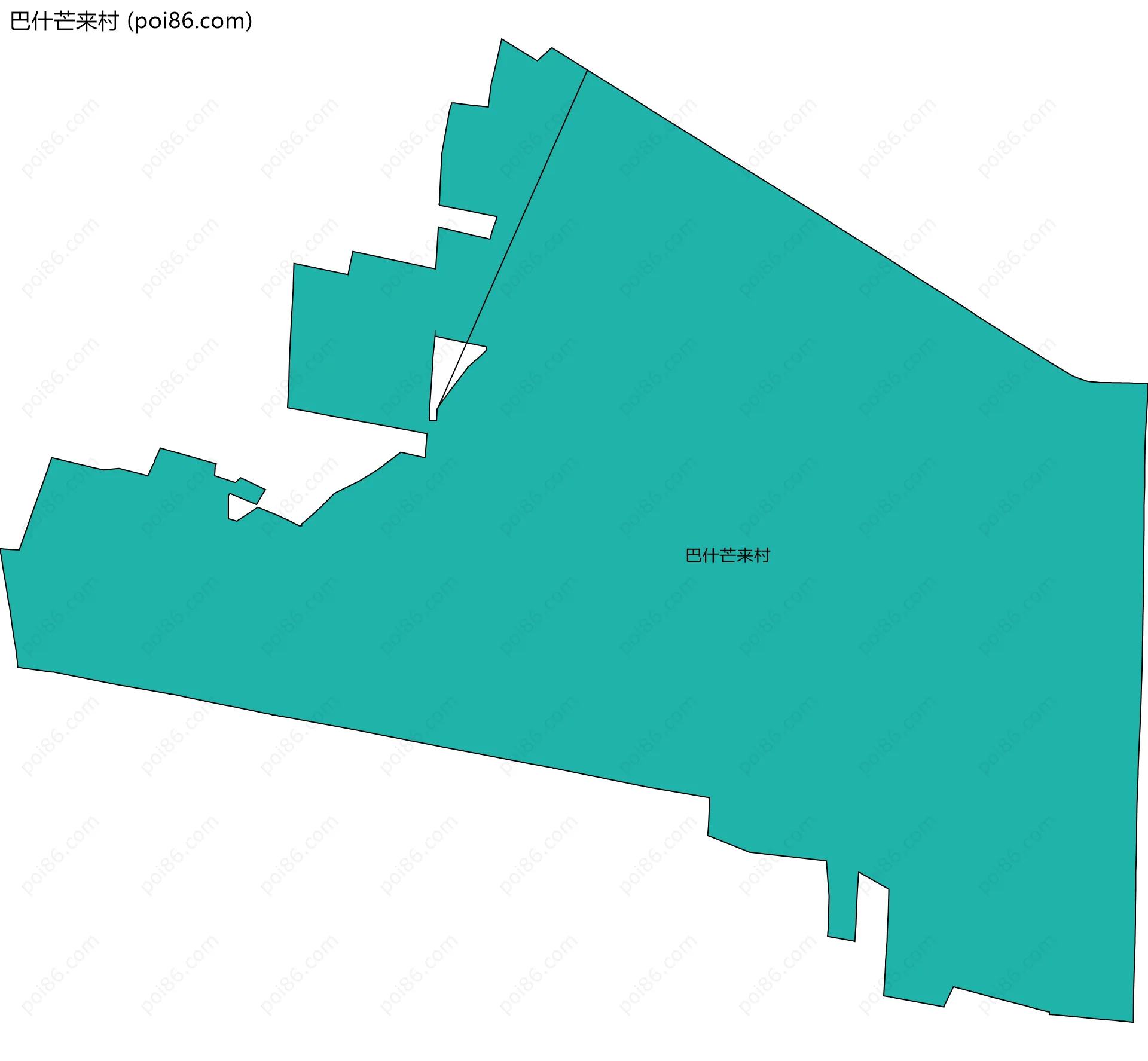 巴什芒来村边界地图